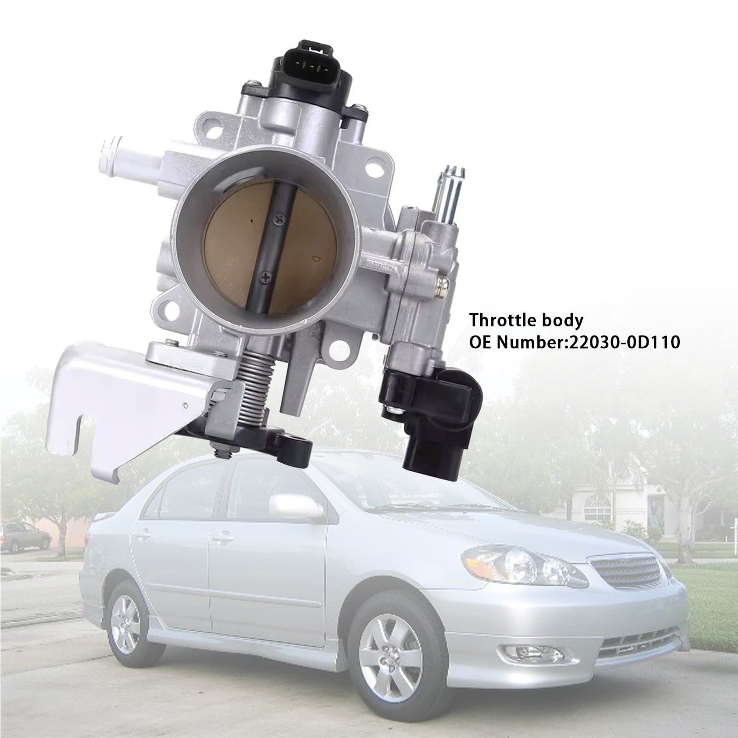 Ensemble de corps de papillon pour Toyota Corolla A/T 2WD Hatchback 2003-2005 22030-0D110
