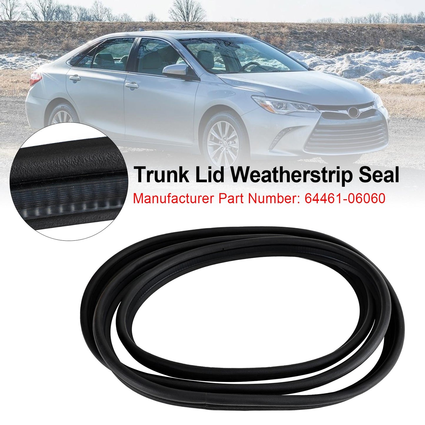 Joint d'étanchéité en caoutchouc pour couvercle de coffre arrière Toyota RAV4 2009-2014 64461-06060 64461-33070