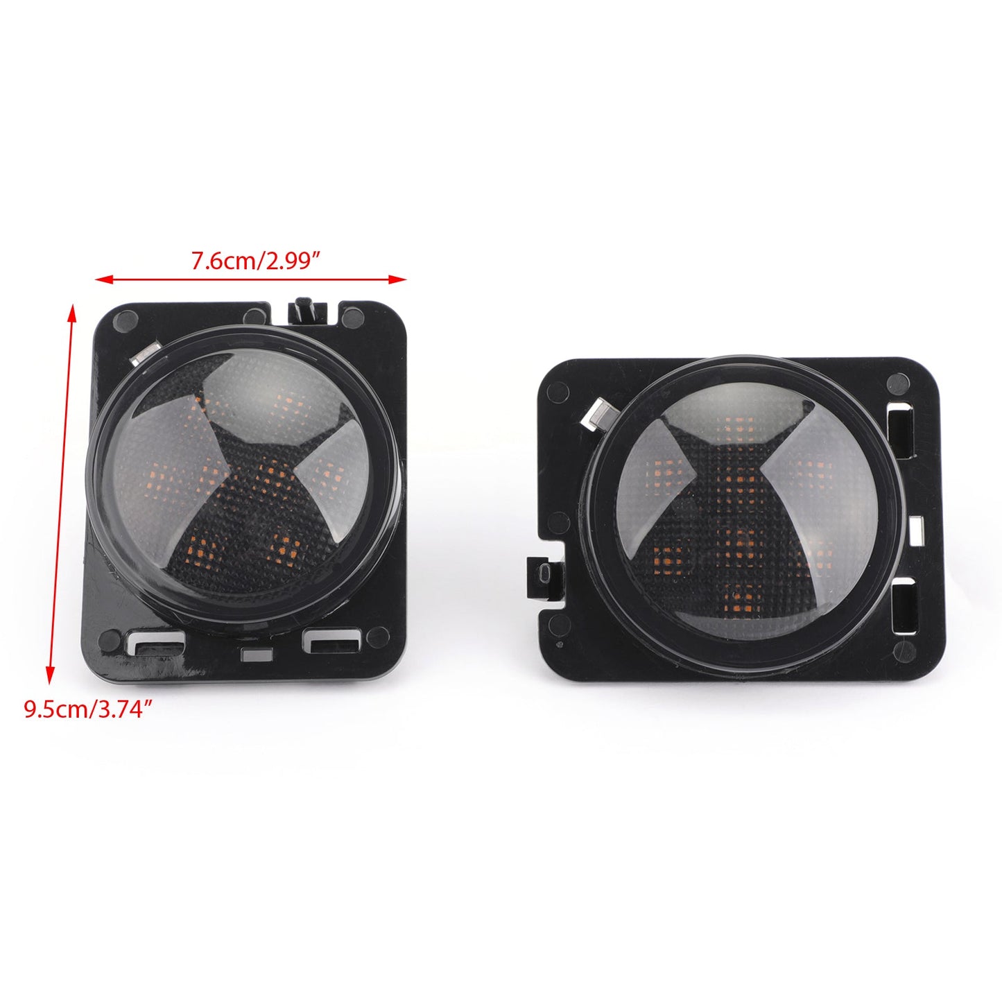 2 feux de position latéraux à LED pour garde-boue avant Jeep Wrangler JK 2007-2015