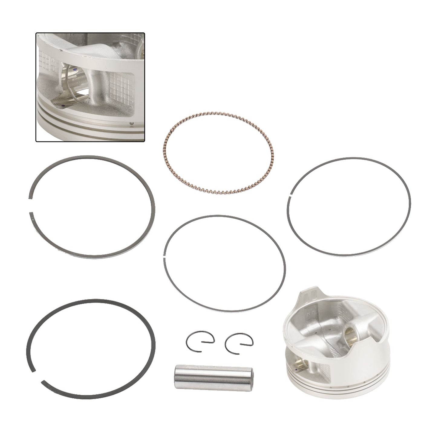 Kit de reconstruction de segments de piston, alésage standard 86,5 mm, pour Honda Rancher TRX420 2007-2018