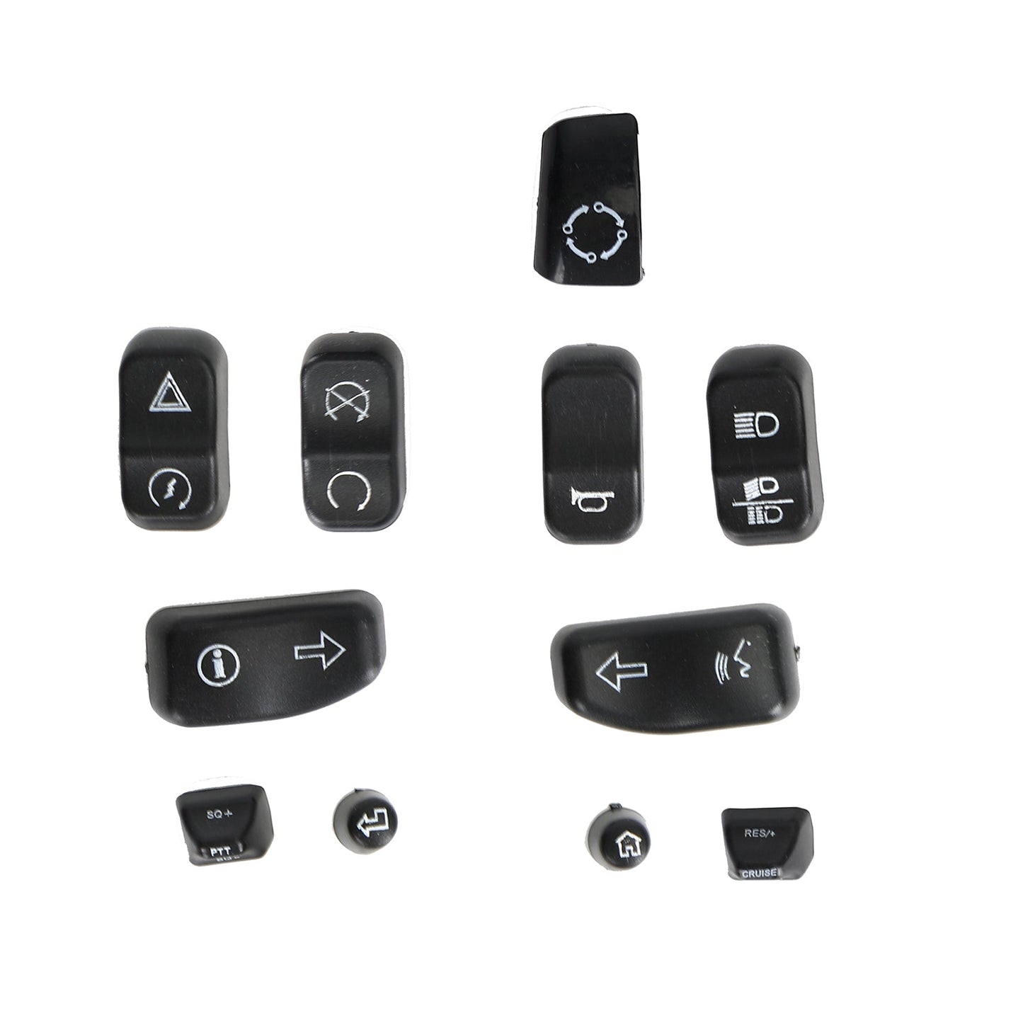 Lot de 11 caches de boutons de commande manuelle pour modèles Glide Road King 14-19