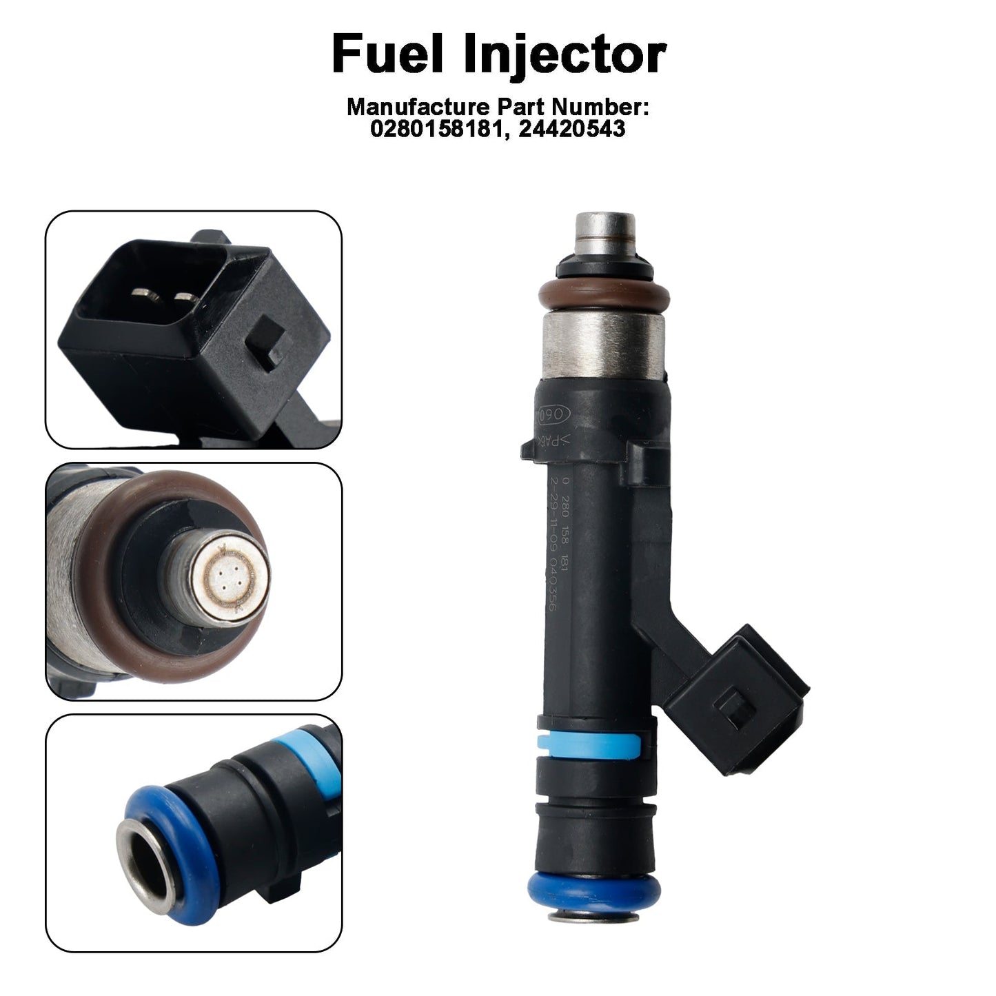 Injecteurs de carburant pour moteur à essence Vauxhall 1,0 L, 1,2 L, 1,4 L 24420543 0280158181