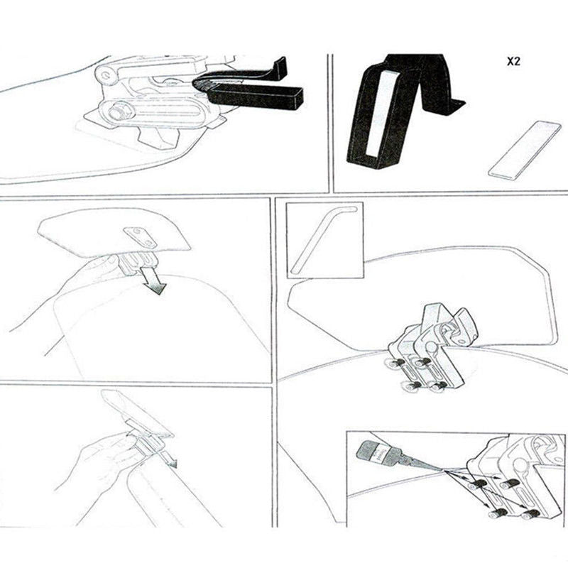 Extension de déflecteur de pare-brise réglable, compatible avec Honda et Yamaha, universelle, noire