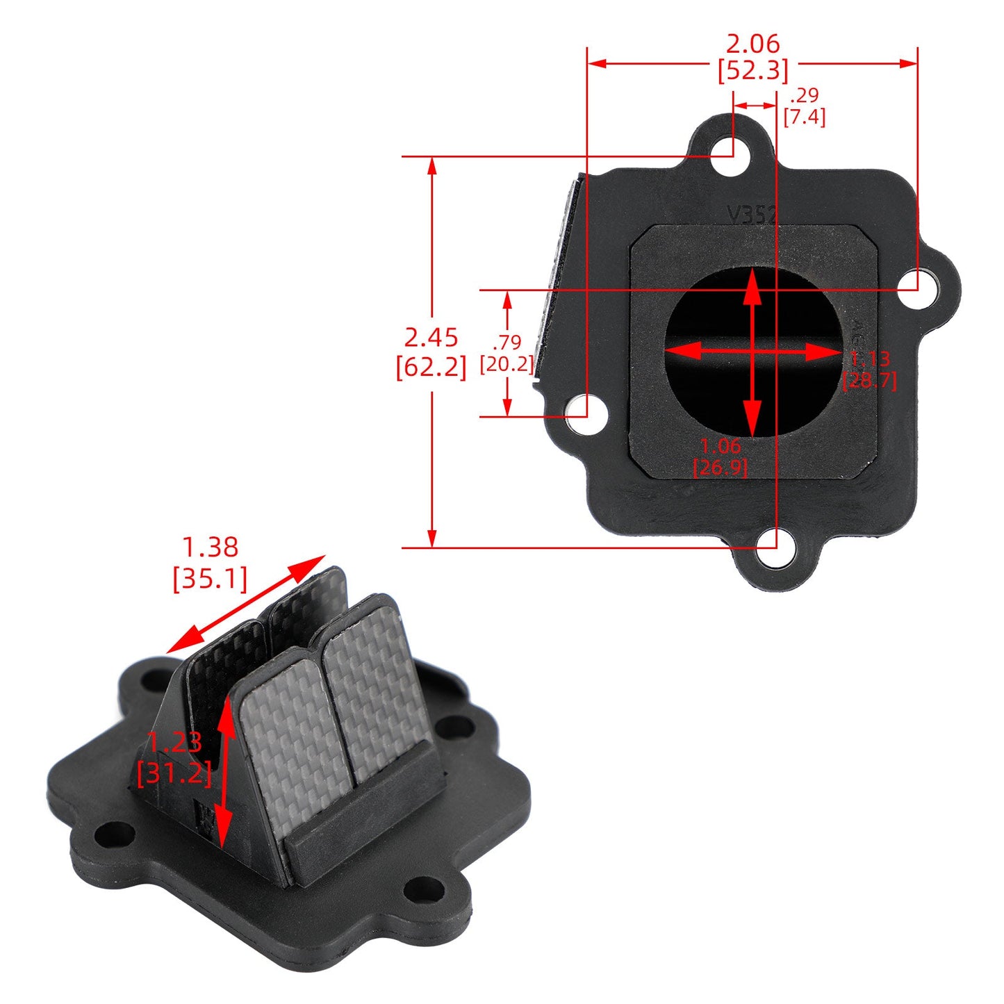 Système de clapets V352 A/B Jog50 pour Yamaha YW50 Zuma50 2002-2011