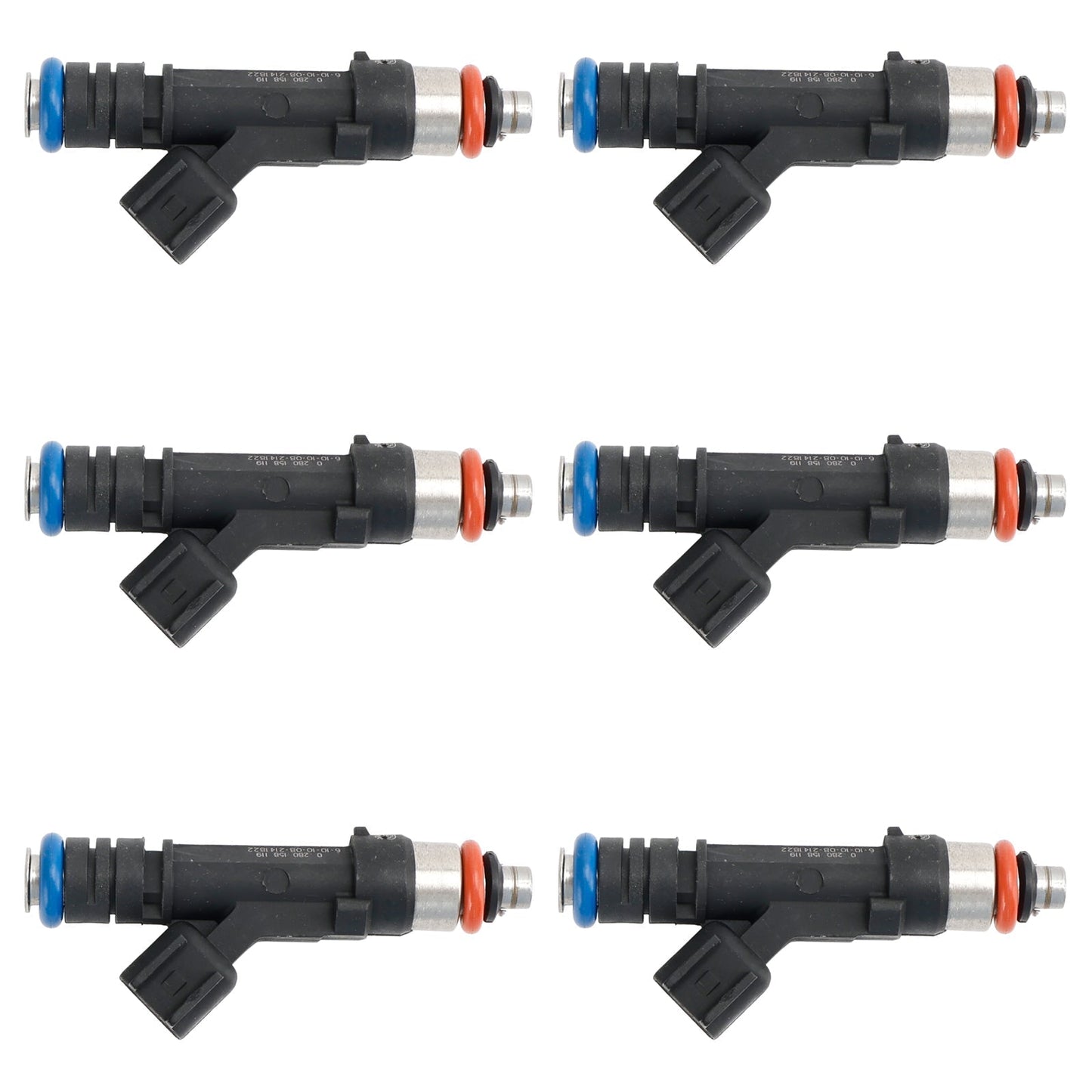 Inyector de combustible para Jeep Wrangler 3.8L (2007-2010), 6 piezas, 0280158119, 04861667AA, 812-11131