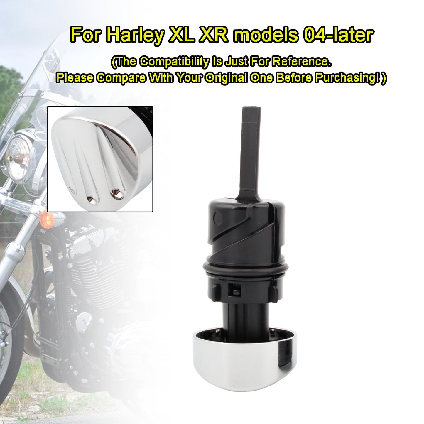 Bouchon de réservoir de jauge d'huile pour Sportster XL883 XL1200 04-16