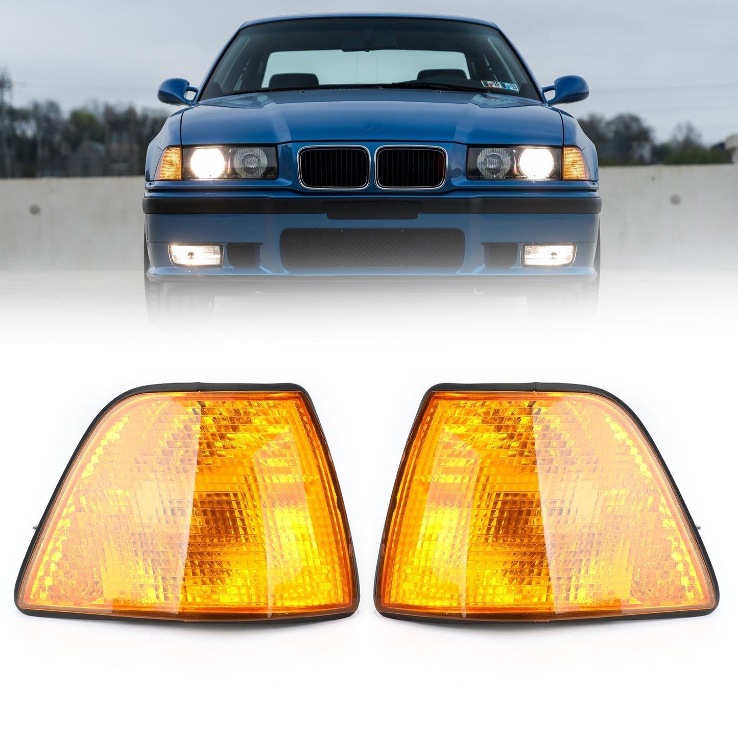 Feux d'angle pour BMW E36 Série 3 Berline/Hatchback 4 portes 1992-1998 Ambre