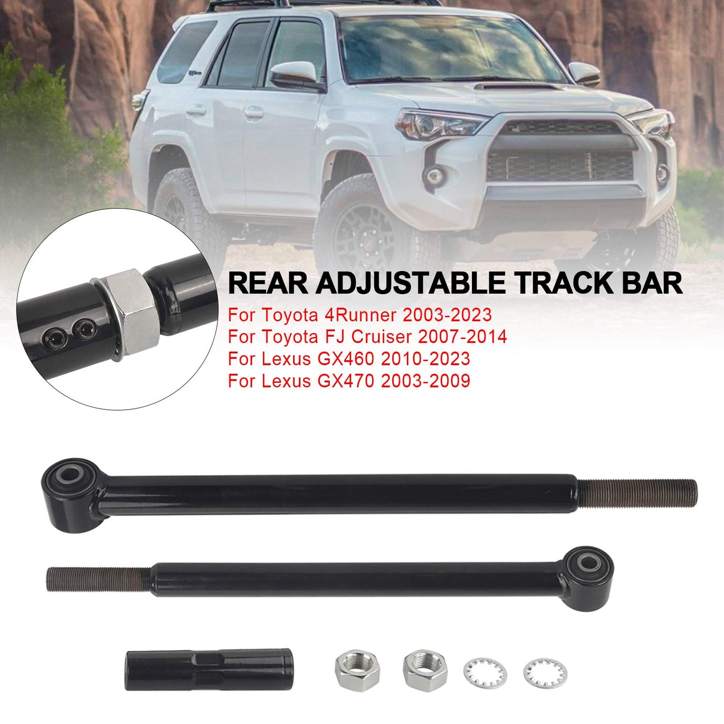 2007-2014 For Toyota FJ Cruiser 0-4" Lift Adjustable Rear Track Bar