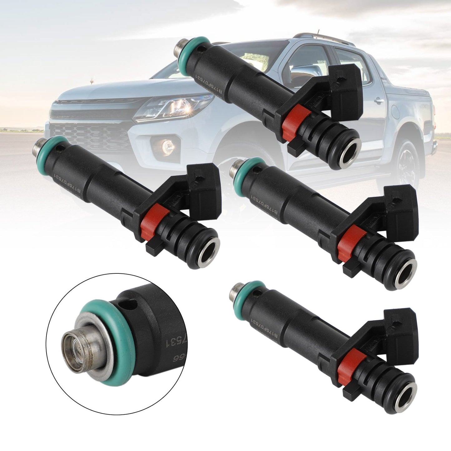 4 inyectores de combustible 25186566 27828W compatibles con Chevrolet Spark 1.2L L4 (2011-2015) y Chevrolet Beat 2016-2021 INJ675 FJ1332 25194429 C111032
