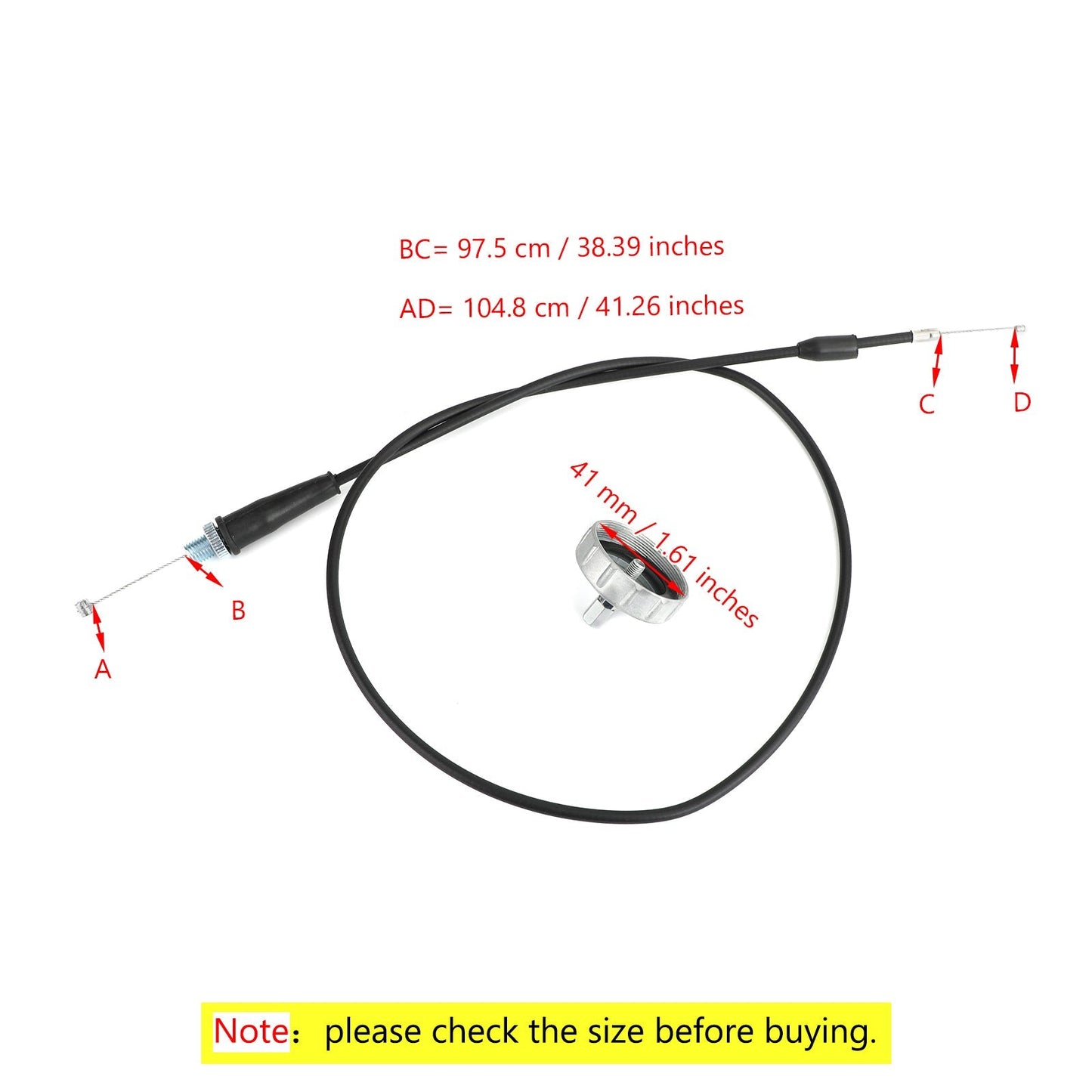 Câble d'accélérateur Yamaha + capuchon pour Yamaha Blaster 200 YFS200 1988-2006