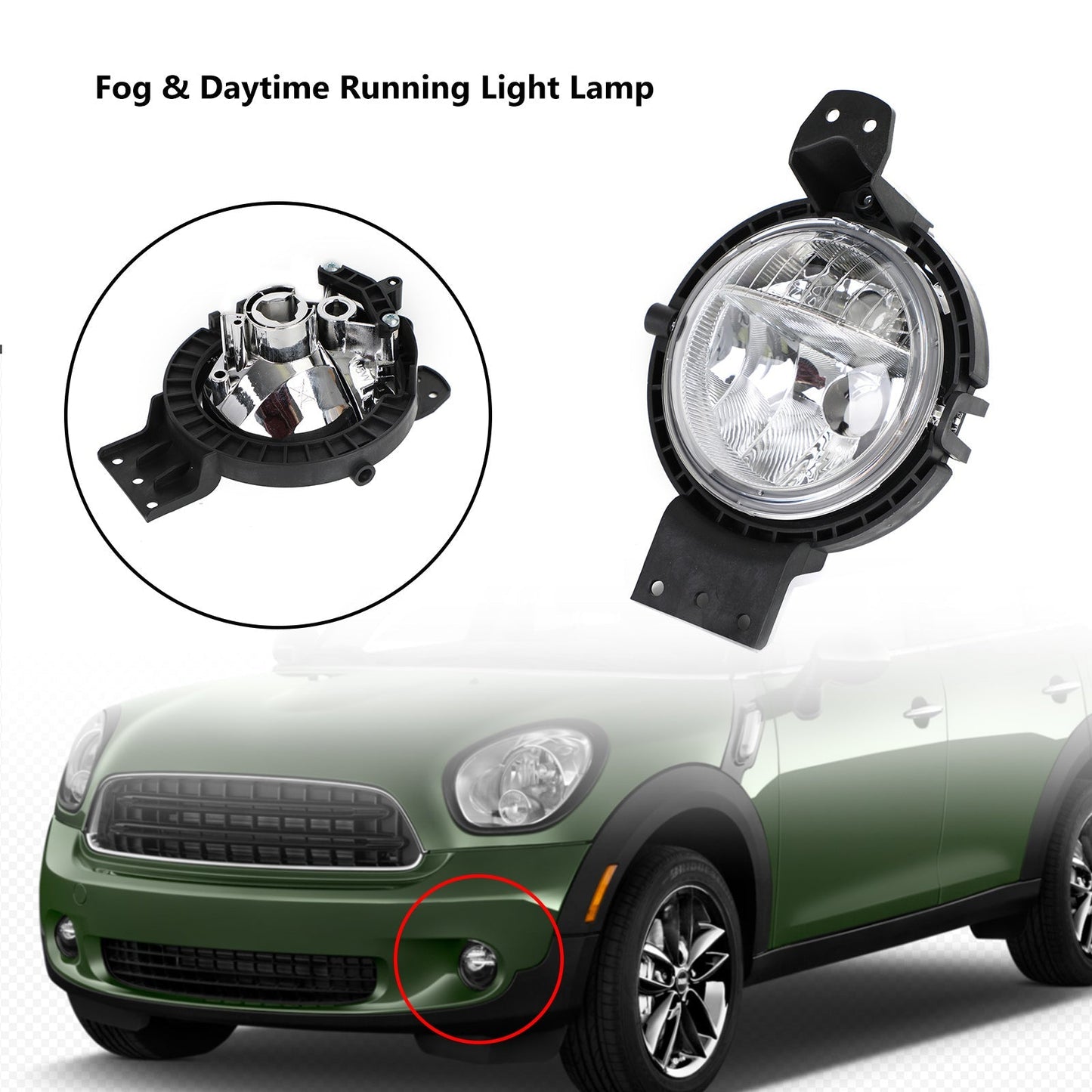 Feu antibrouillard avant gauche/droit pour BMW Mini Countryman R60 2010-2016, feu de jour 63179802163