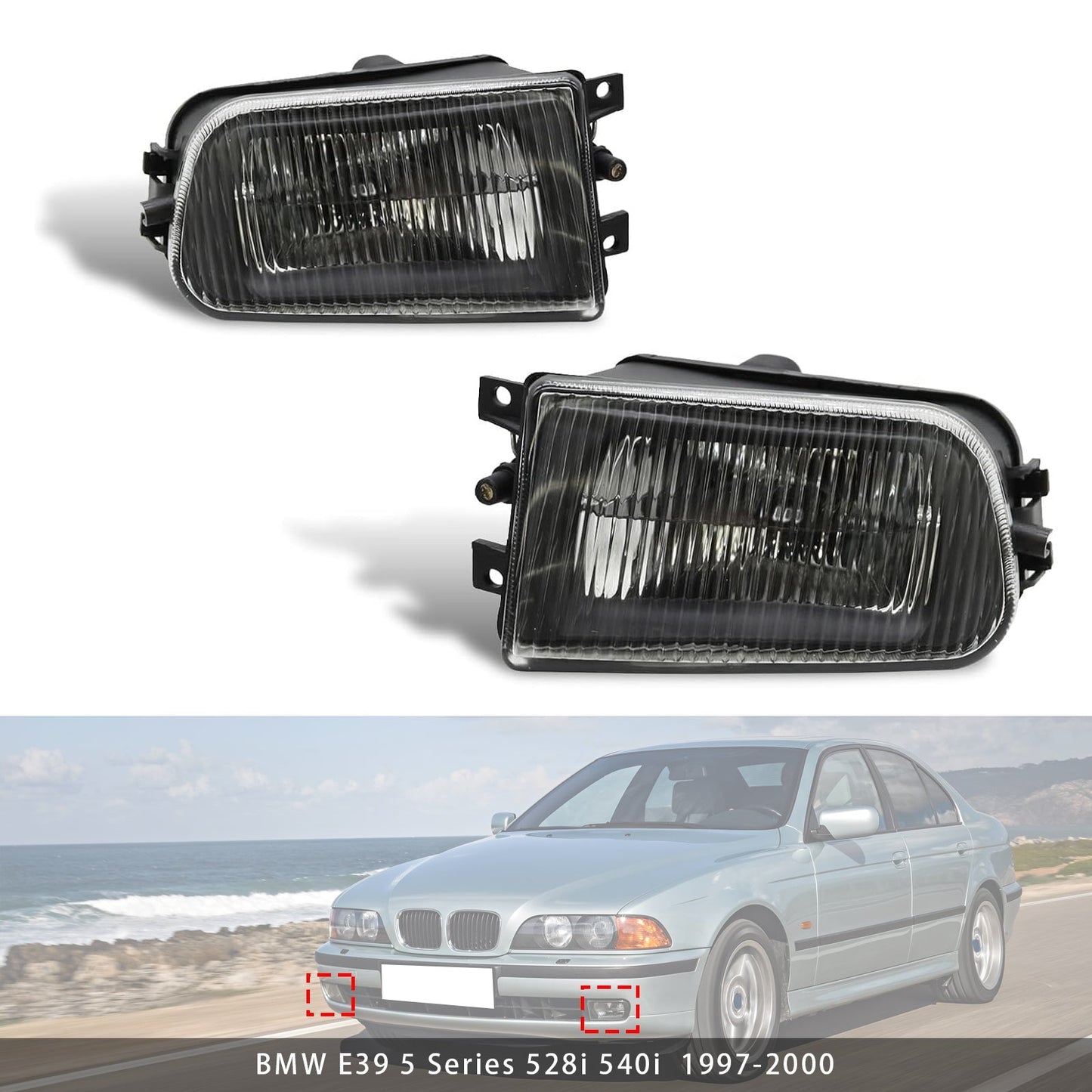Par de faros antiniebla delanteros para BMW Z3 (1998-2002) sin bombillas 63178360575 63178381977