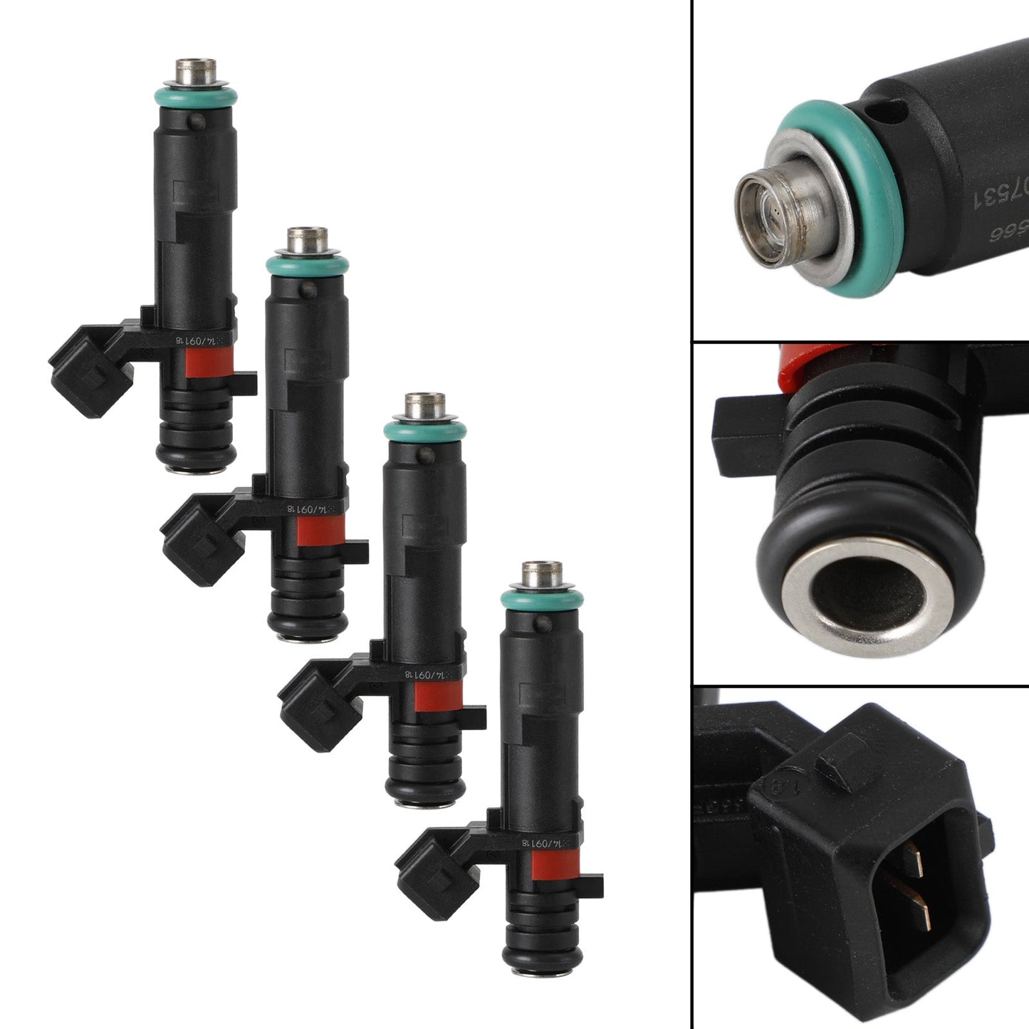 4 inyectores de combustible 25186566 27828W compatibles con Chevrolet Spark 1.2L L4 (2011-2015) y Chevrolet Beat 2016-2021 INJ675 FJ1332 25194429 C111032