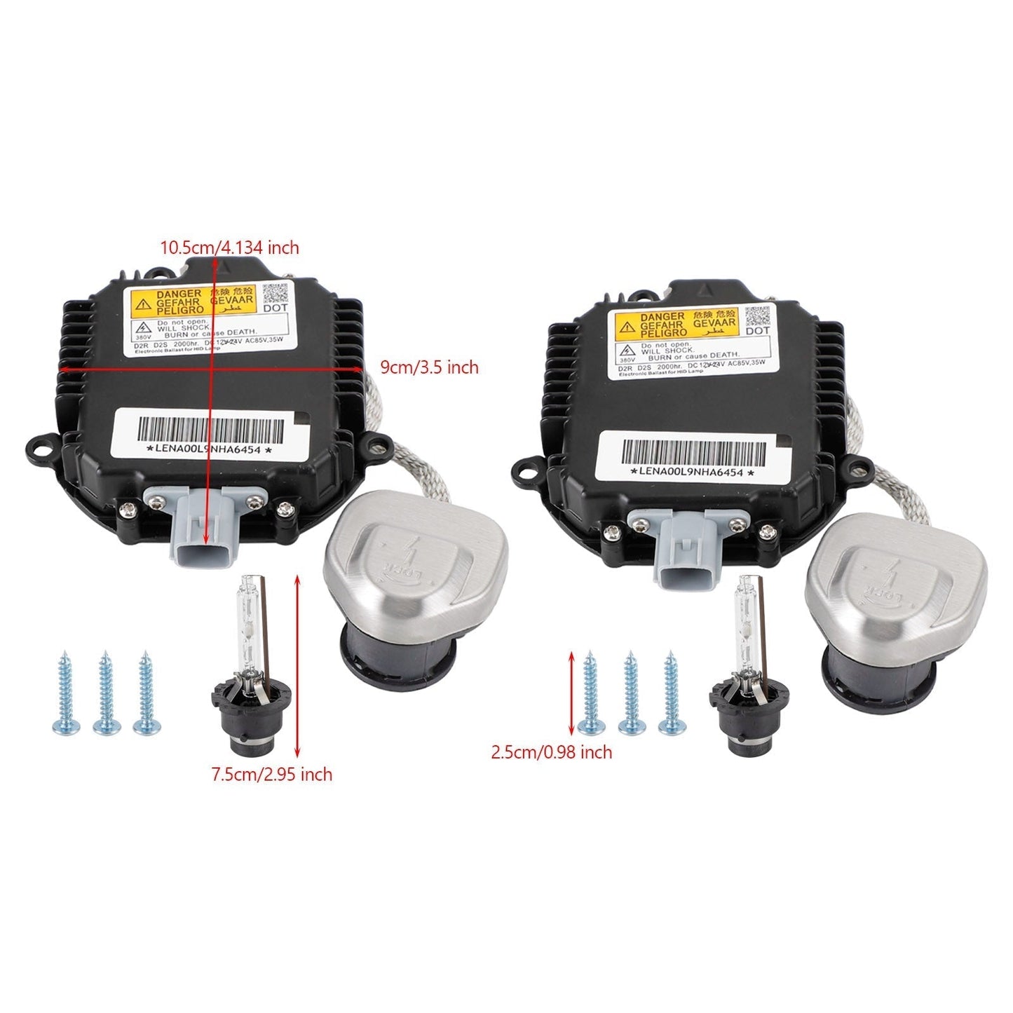 12-19 Infiniti JX35/QX60 2x Kit de ballast xénon et ampoule D2S Unité de contrôle 28474-8991D 26297-89902