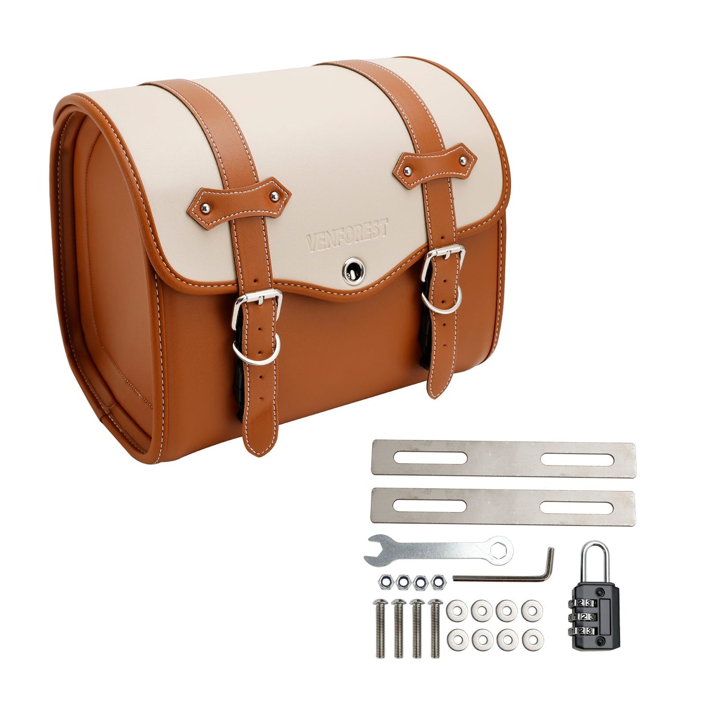 Saddlebag Side Storage Tail Bag Universal Color Matching Pu For Motorcycle