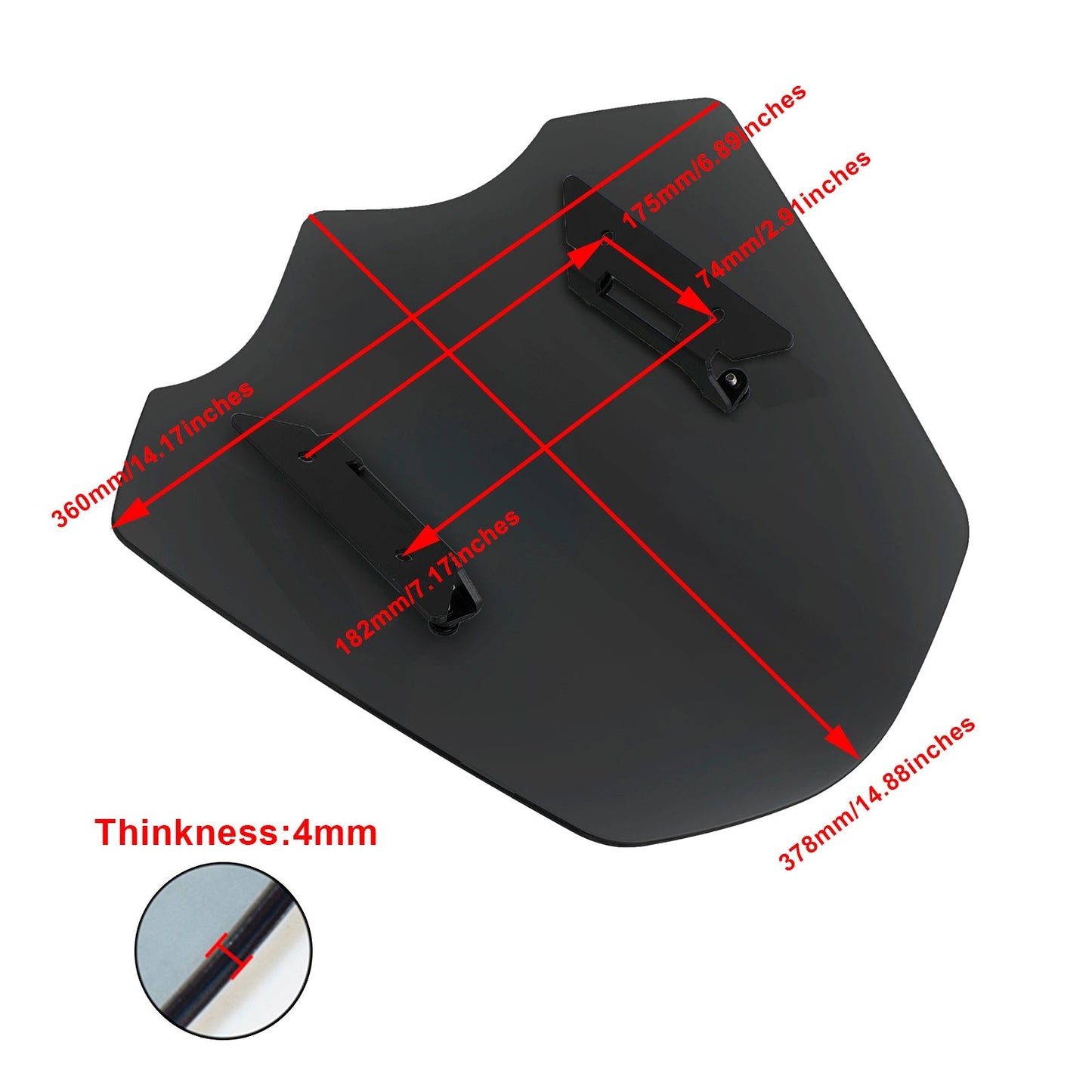 Pare-brise pour Trirumph Rocket 3 3R GT 2020-2022