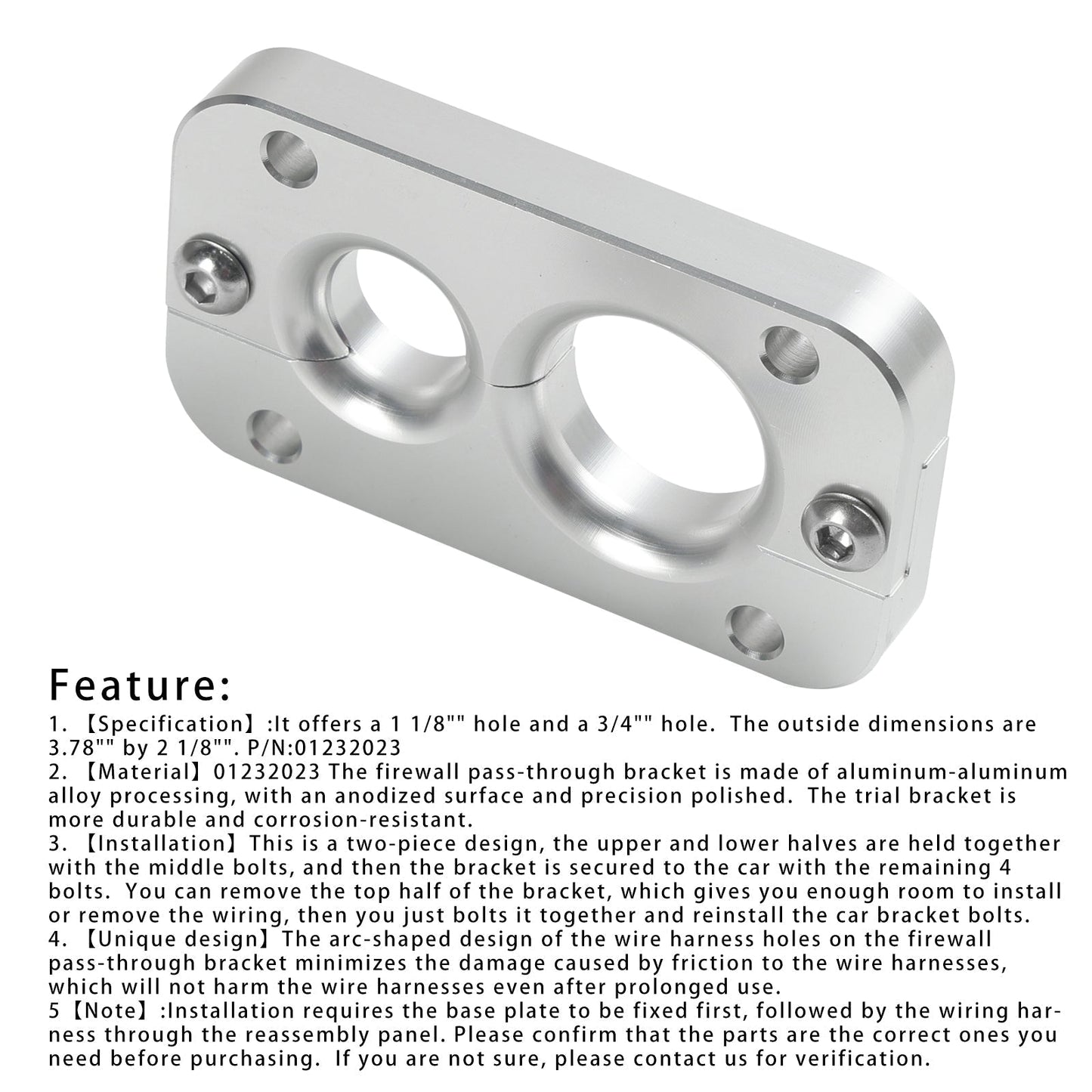 Holley Terminator Firewall Pass Through- Eliminates Gromet 01232023