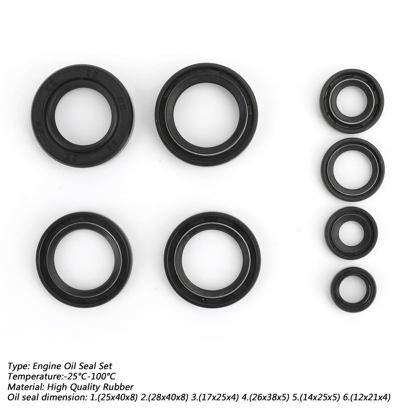 Kit de joints d'huile moteur Yamaha 8 pièces, pour Yamaha IT175 1977-1983 YZ125 1977-1980 MX175 DT175 1974-1981