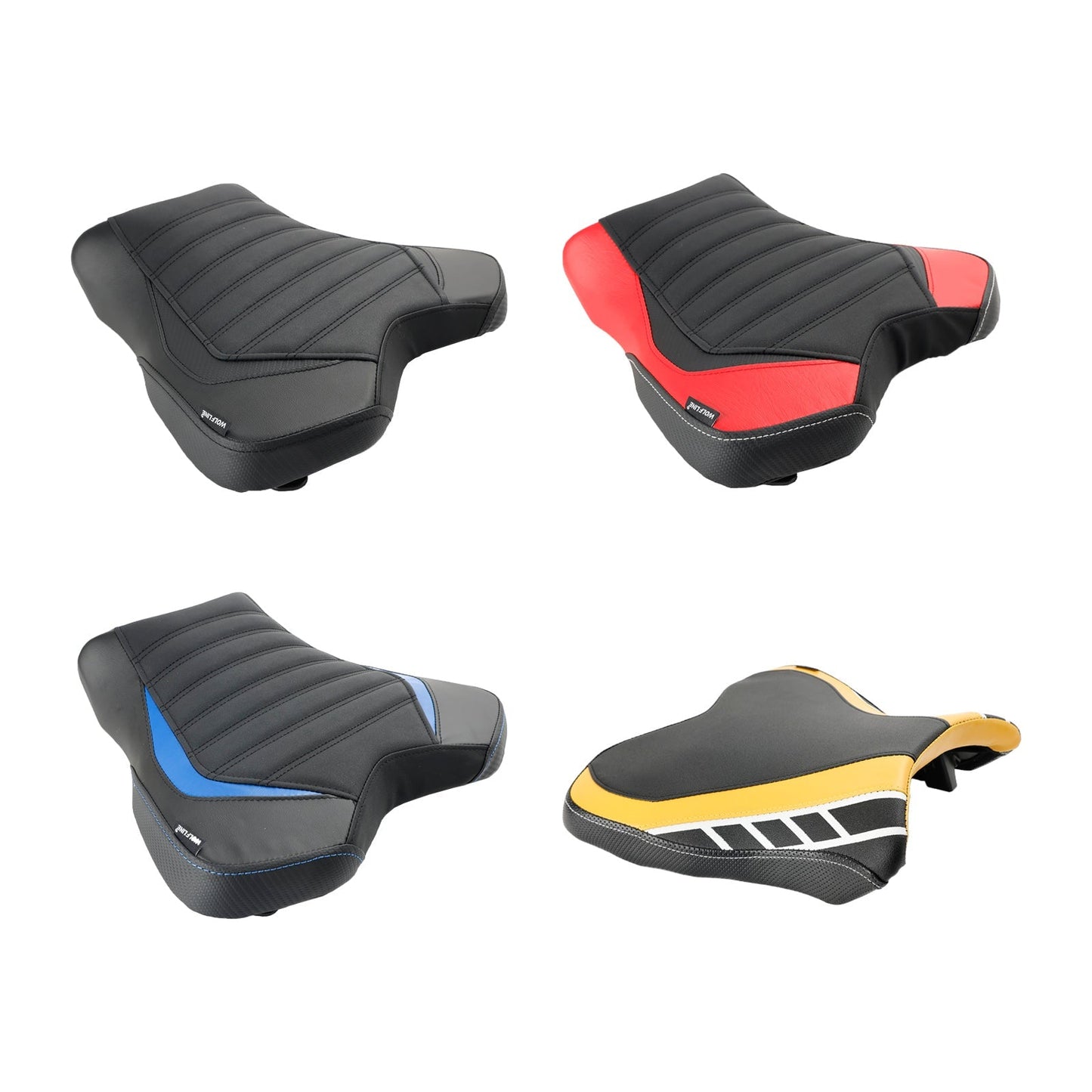 Asiento delantero para Yamaha YZF-R1 15-23, color rojo y amarillo