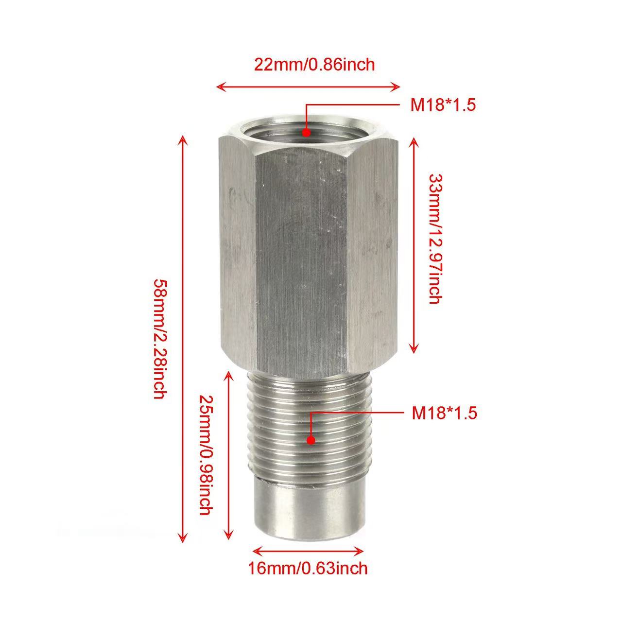 O2 Sensor CEL Spacer Check Engine Light Adapter CEL Eliminator Mini Catalytic Converter Universal All models