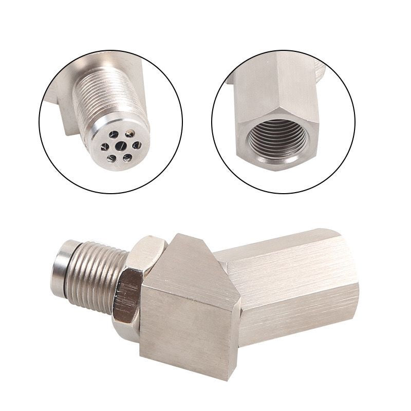 Mini Catalytic Converter 135 Degree O2 Sensor Eliminator CEL Check Engine Light Adapter M18X1.5