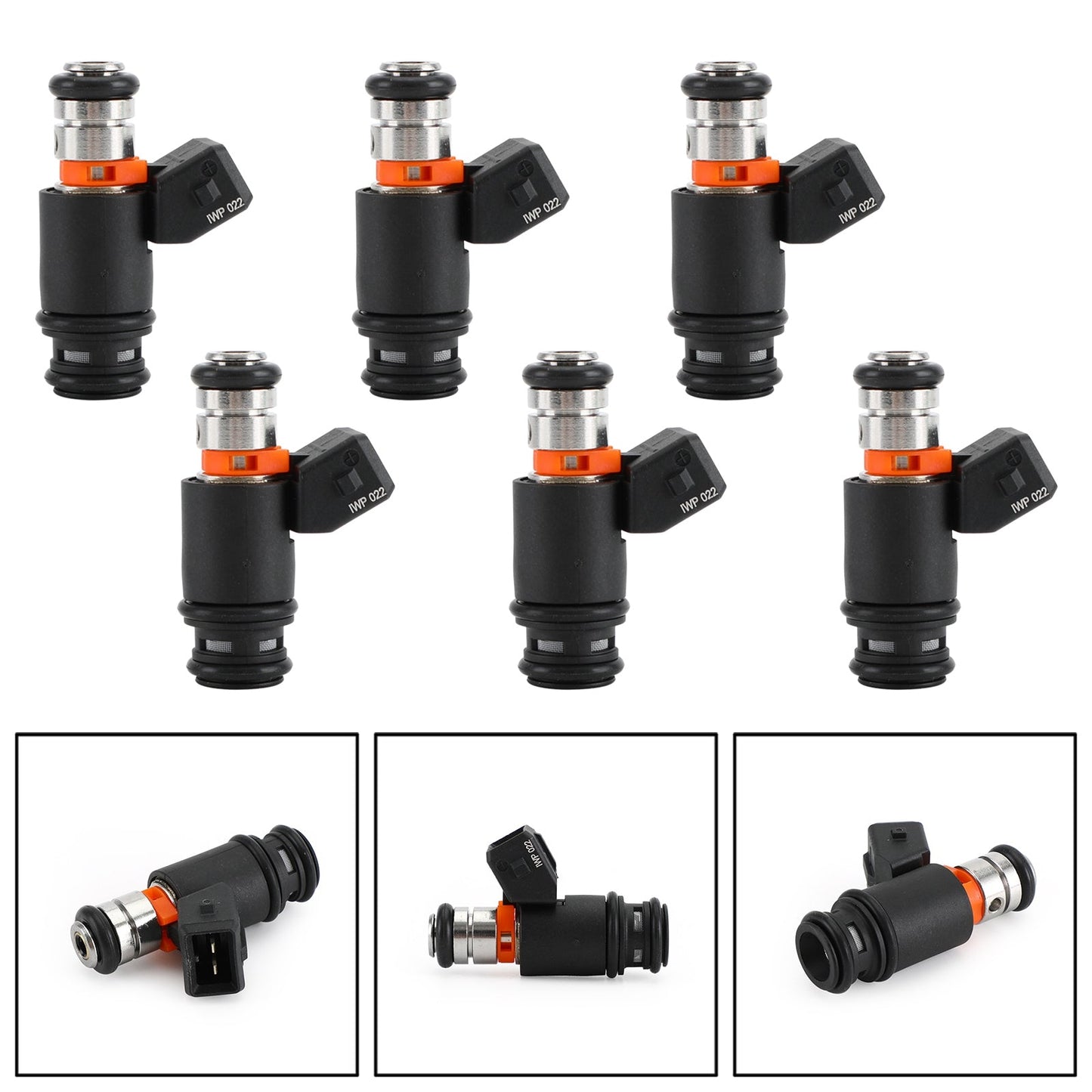 6 inyectores de combustible 021906031D compatibles con VW Golf Jetta 1999-2002 EuroVAN 97 99-00 2.8L