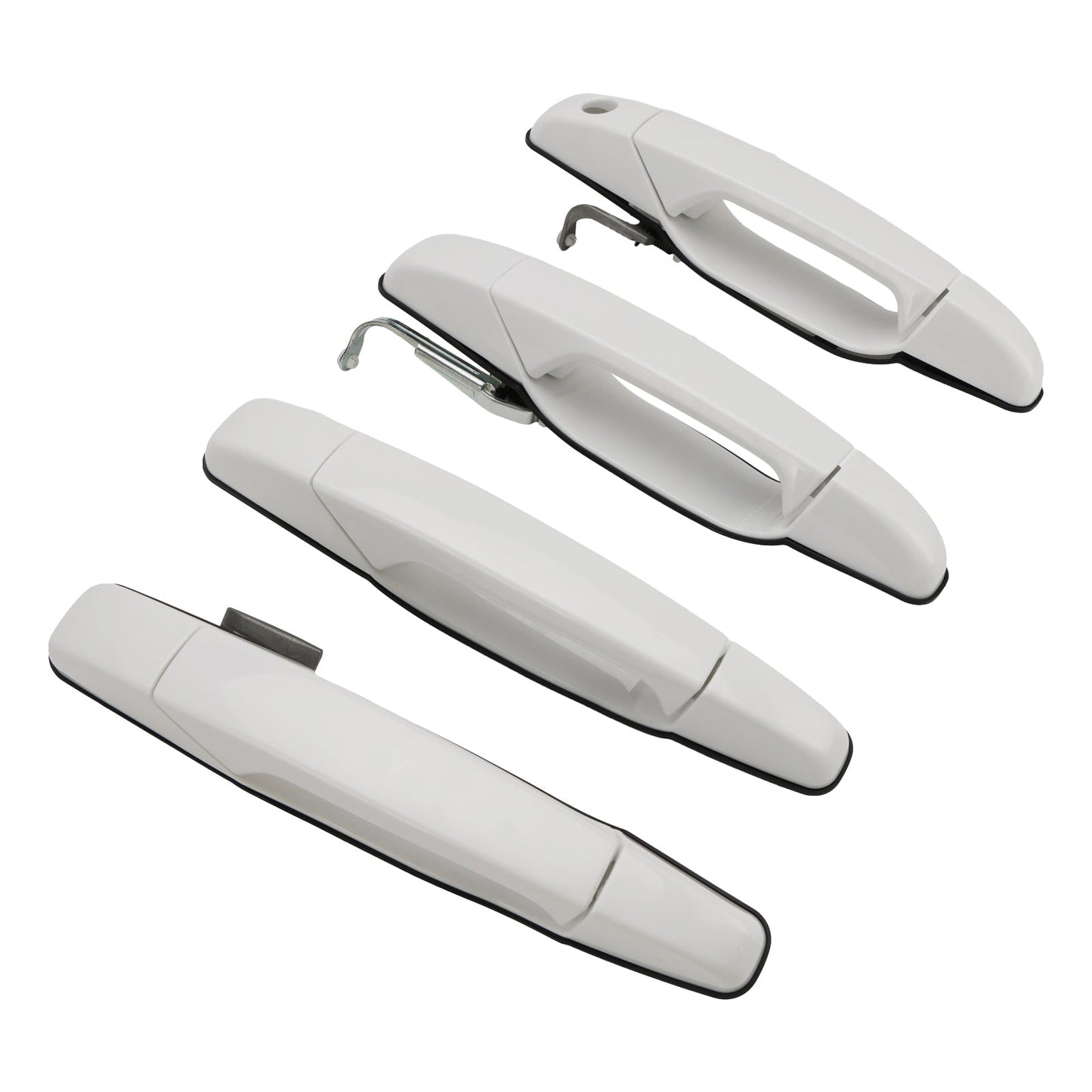 Ensemble de 4 poignées de porte avant et arrière blanches pour Cadillac Escalade Hybrid Sport Utility 2009-2013 (284053446, 84053444, 20954826, 25890276)