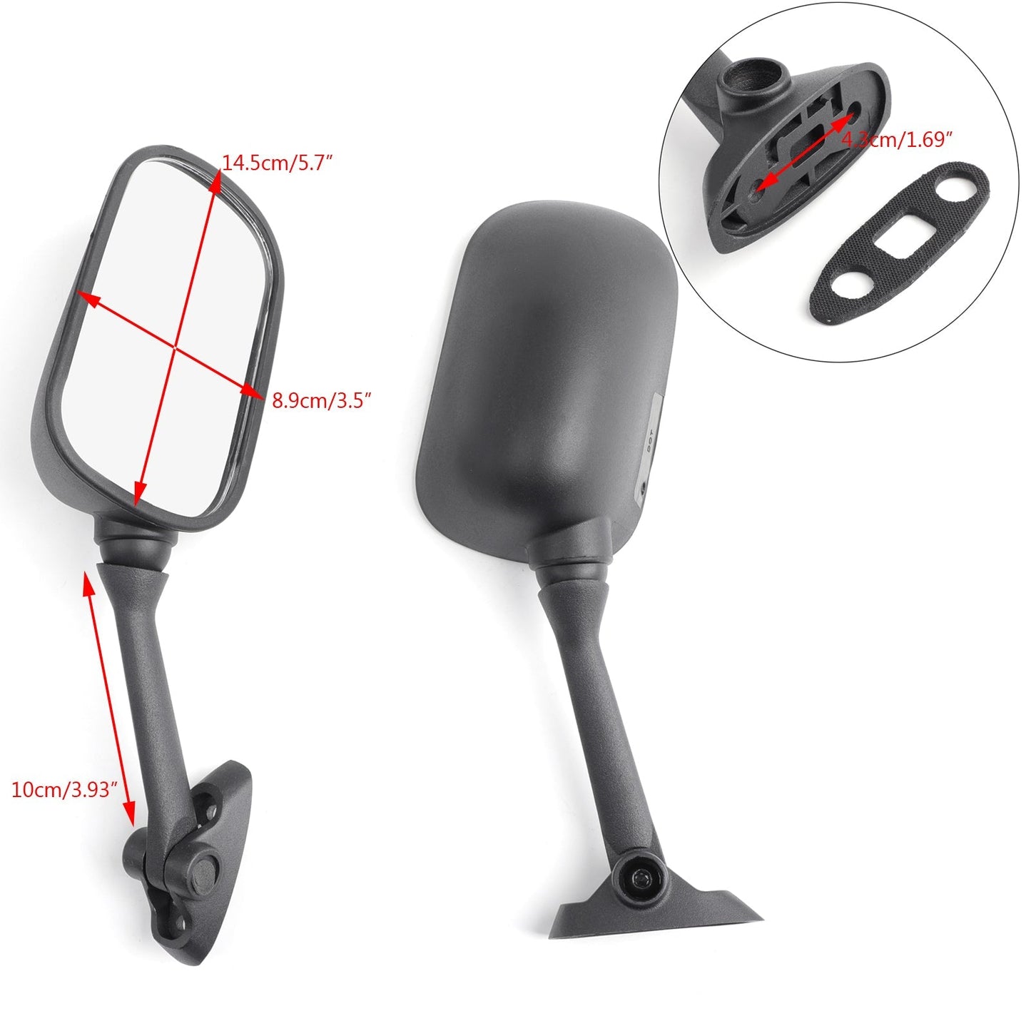 Rétroviseurs pour Suzuki GSXR 1000 SV 650/1000 2003-2006 Noir