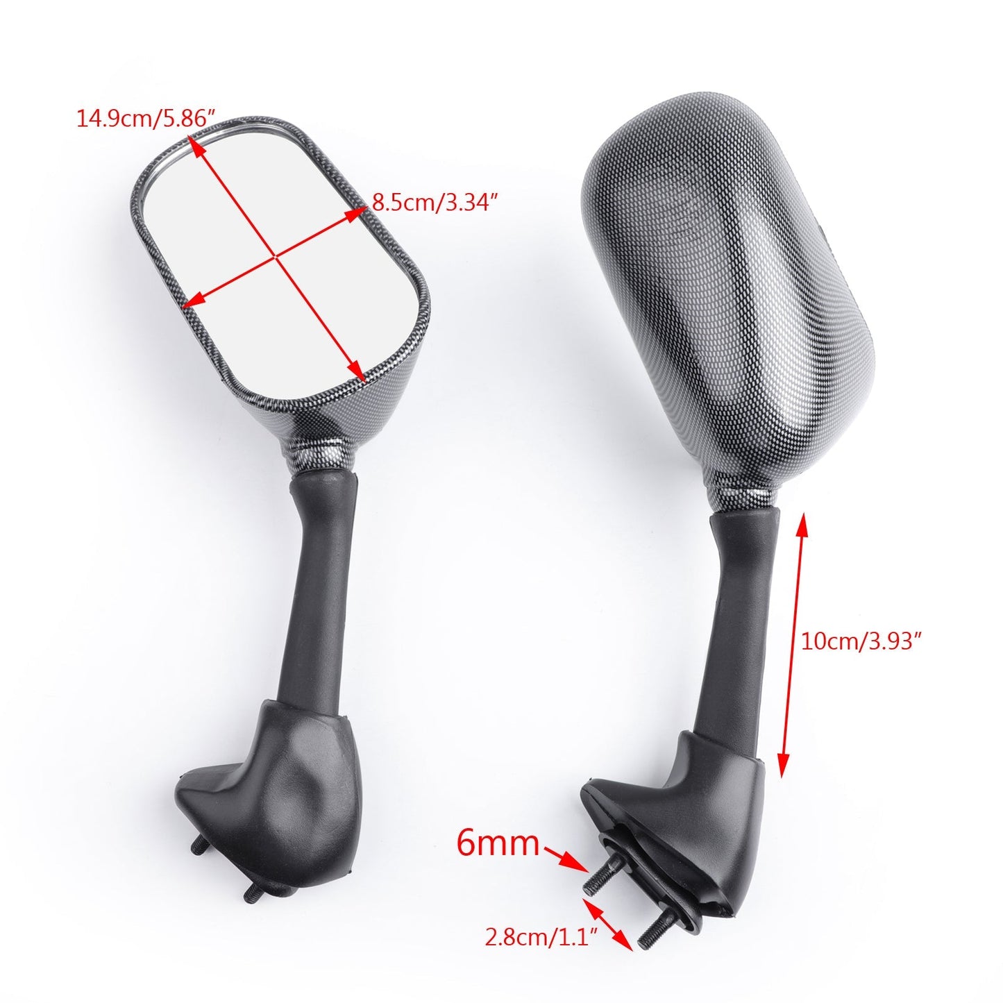 Rétroviseurs pour Yamaha YZF 600 R6 03-05 06-08 YZF R6S