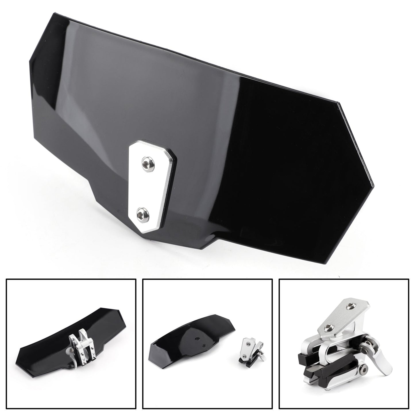 Extension de déflecteur de pare-brise réglable, compatible avec Honda et Yamaha, universelle, noire