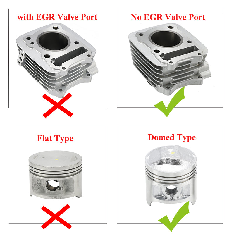Kit de joints de piston bombé pour cylindre Suzuki GZ125 GS125 GN125 EN125 57 mm