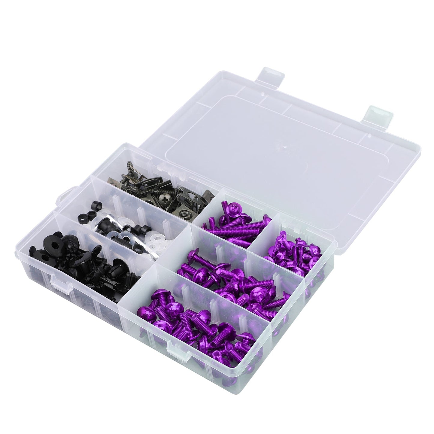 Kit de boulons et vis de carénage violets pour carrosserie