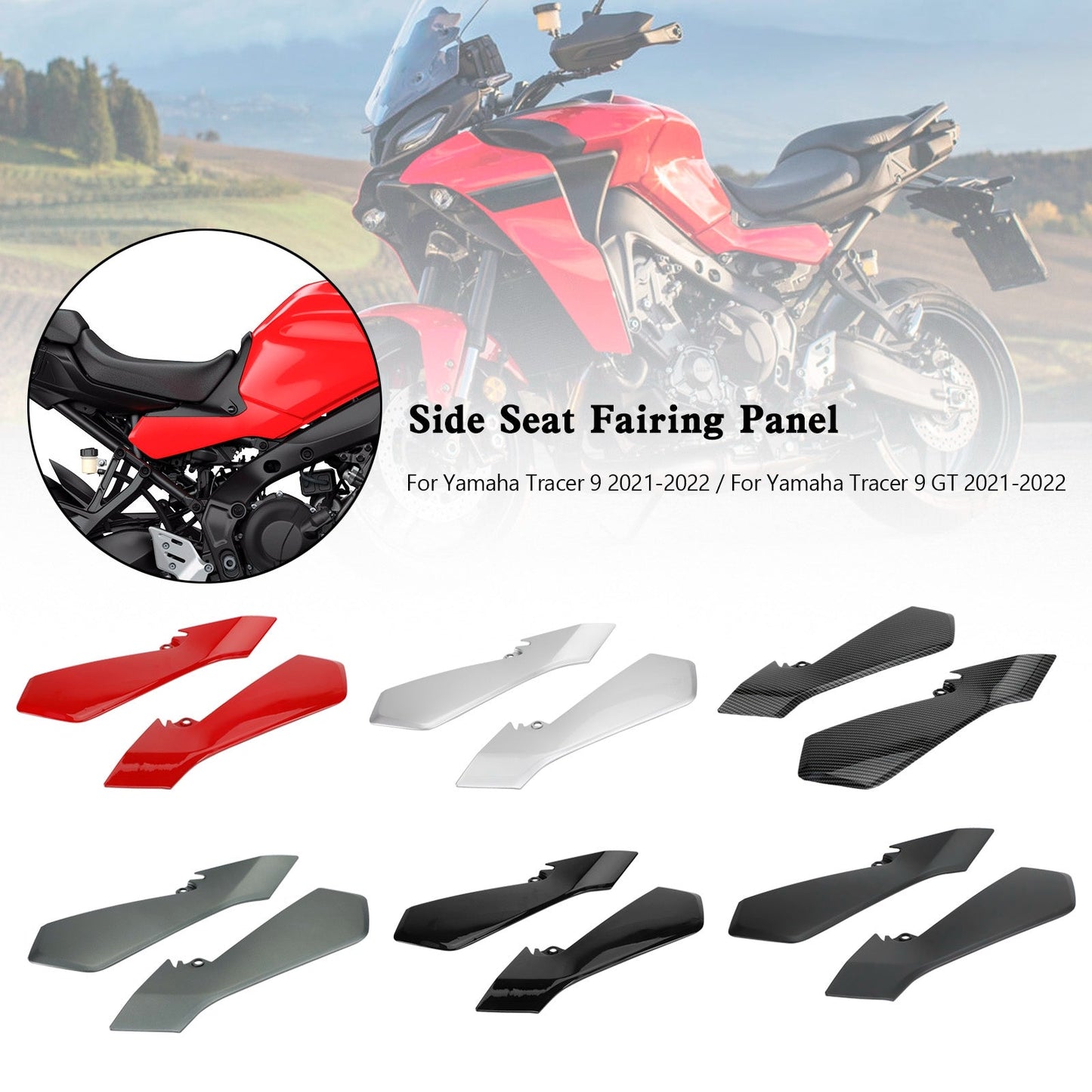 Capot de carénage de siège arrière latéral pour Yamaha Tracer 9 GT 2021-2022