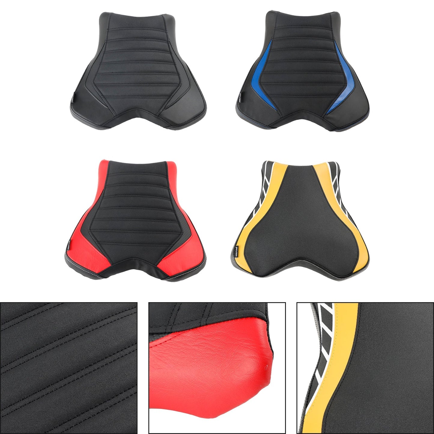 Asiento delantero para Yamaha YZF-R1 15-23, color rojo y amarillo