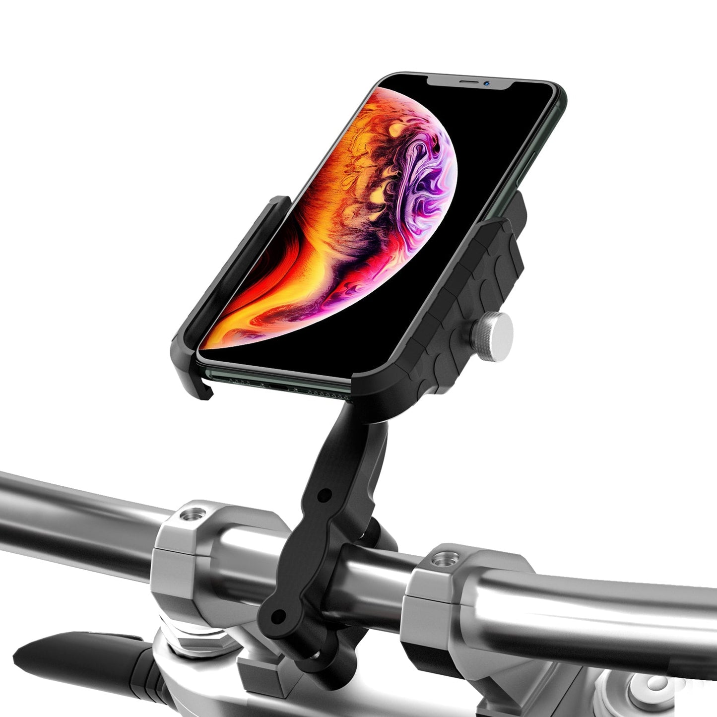 Support de charge sans fil 15 W, extension de téléphone pour moto, noir