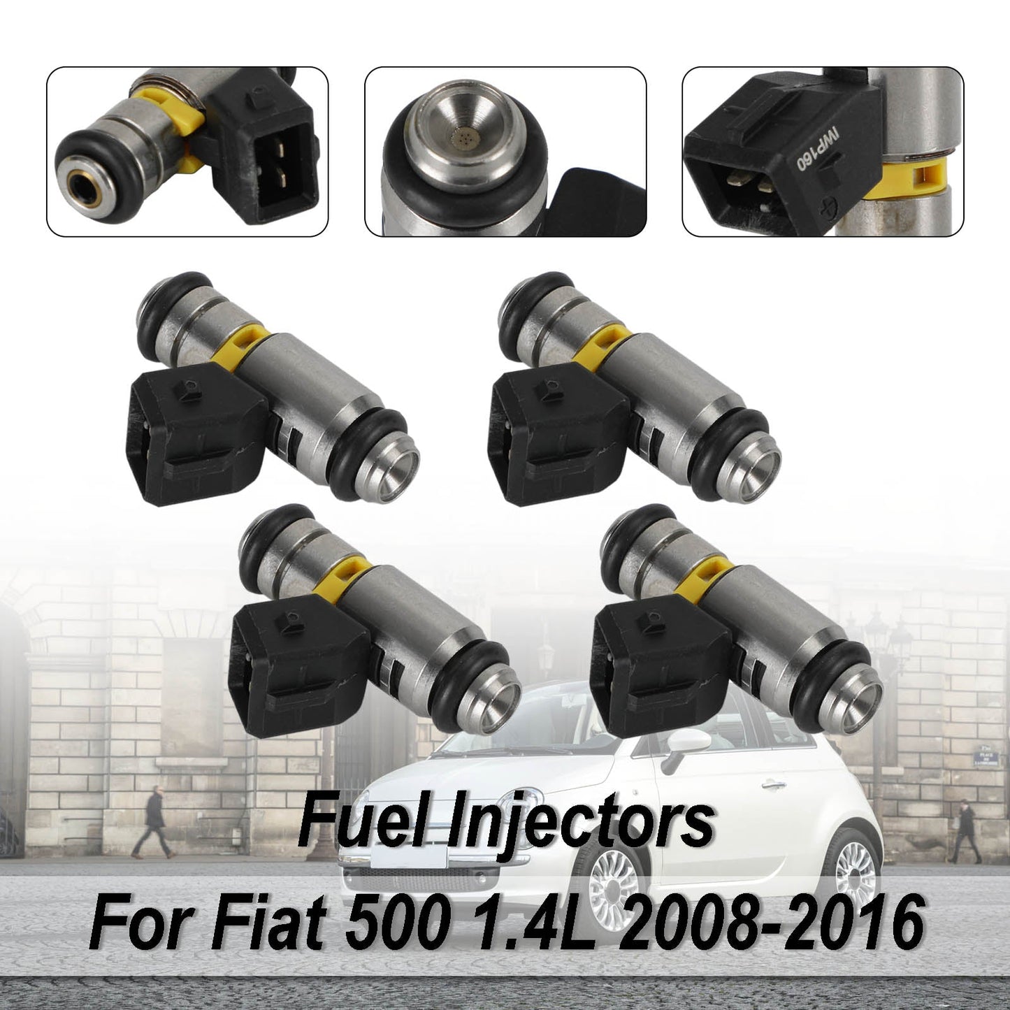 2008-2016 Fiat 500/590 1.4L 4PCS Fuel Injectors IWP160 71792994 77363790