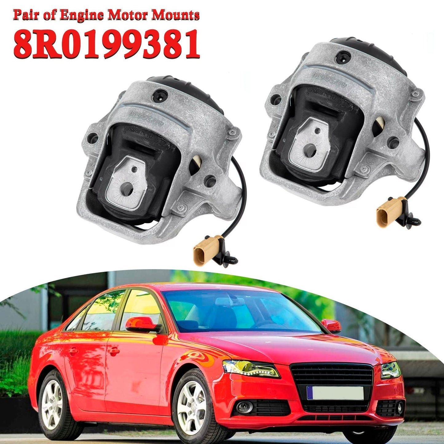 Paire de supports de moteur pour Audi A5 2010-2017 8R0199381