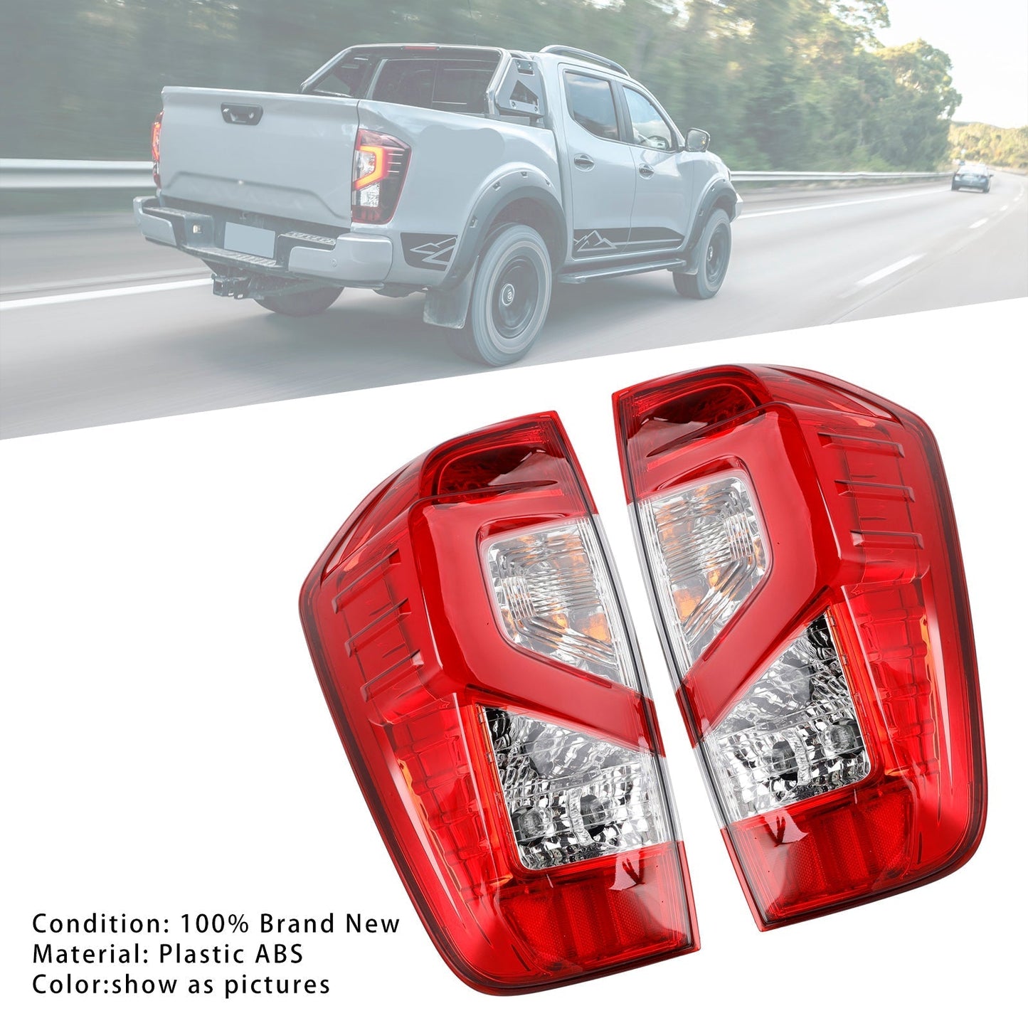 Paire de feux arrière à LED à bandes 3D pour Nissan Navara NP300 D23 2015-2021 FA.MT.814