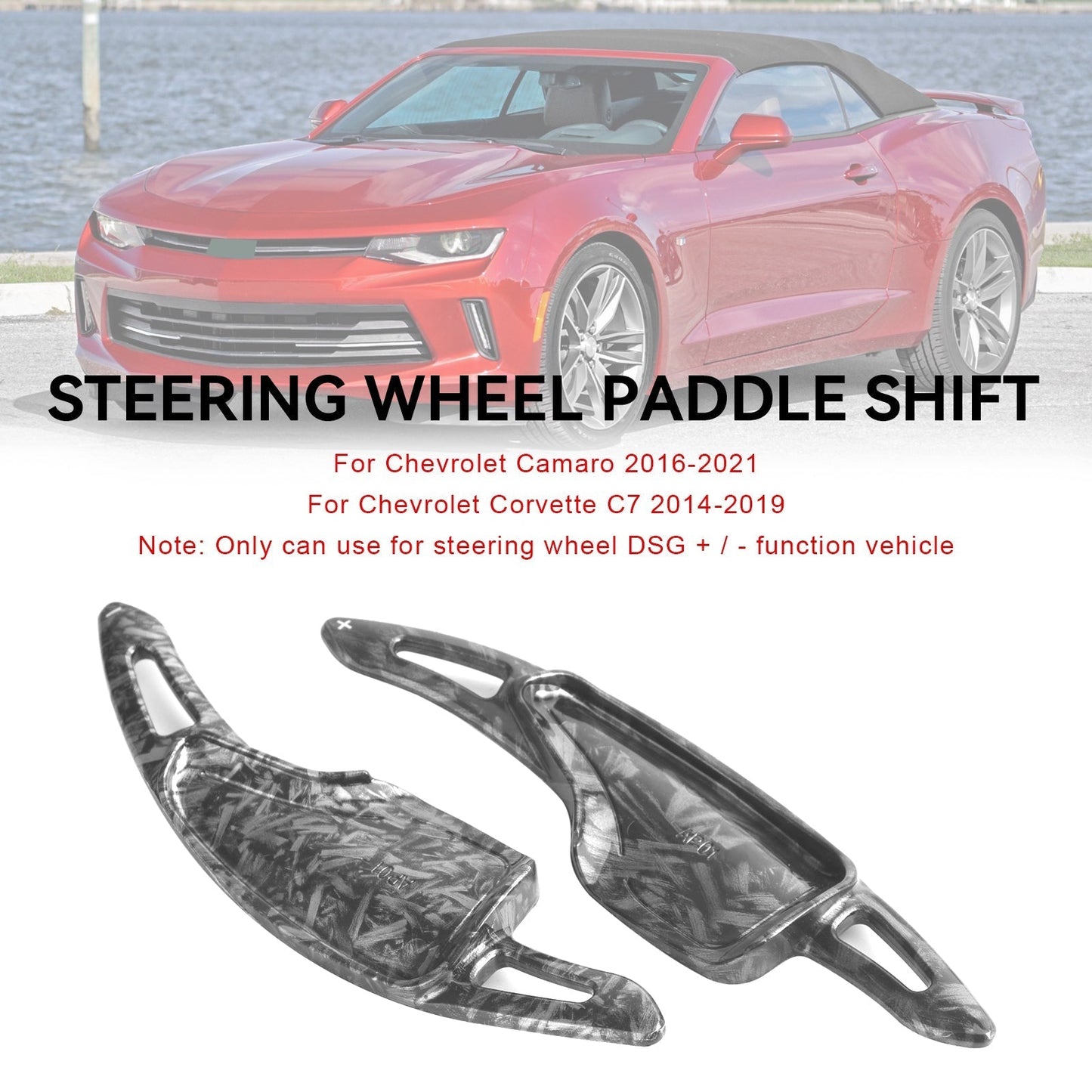 Extensions de palettes de changement de vitesse au volant pour Chevrolet Camaro 2016-2021