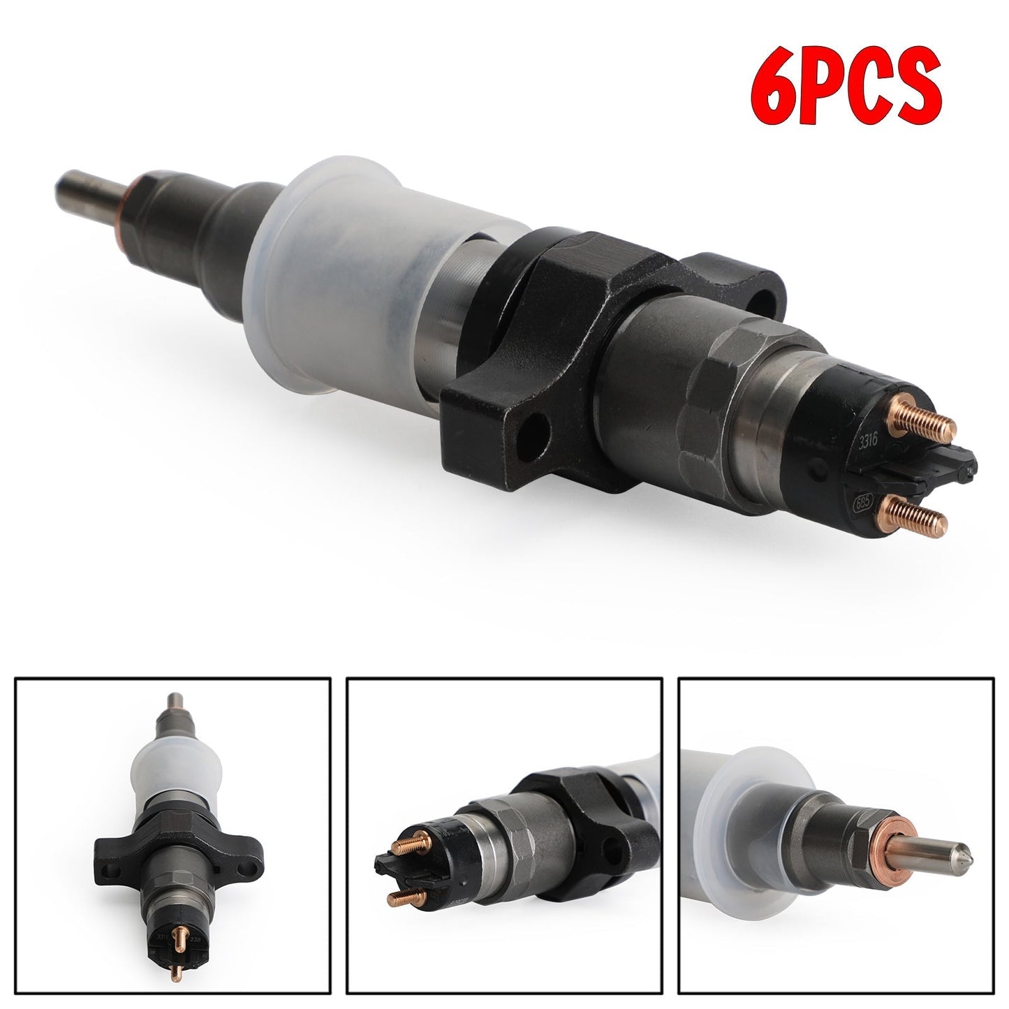 2004-2009 Dodge Ram Cummins 5.9L DIESEL 6pcs Rail Fuel Injectors 0445120238