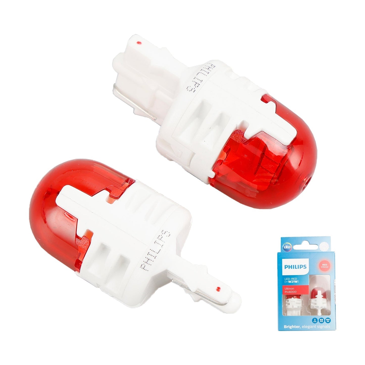 Pour Philips 11065RU60X2 Ultinon Pro6000 LED-RED W21W Rouge intense 75lm