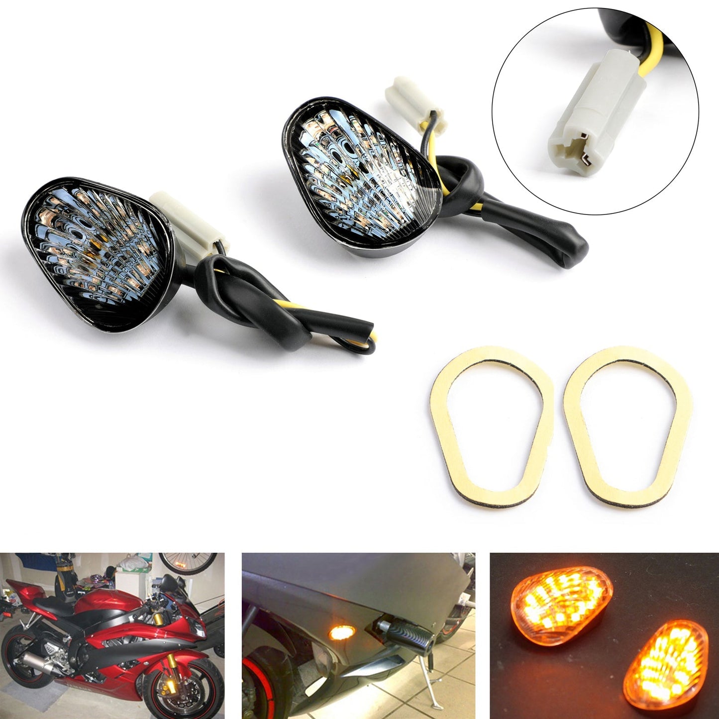 Yamaha 06-08 YZF R6S & 03-09 YZF R6 & 02-08 YZF R1 Clignotants Fumée Assosary