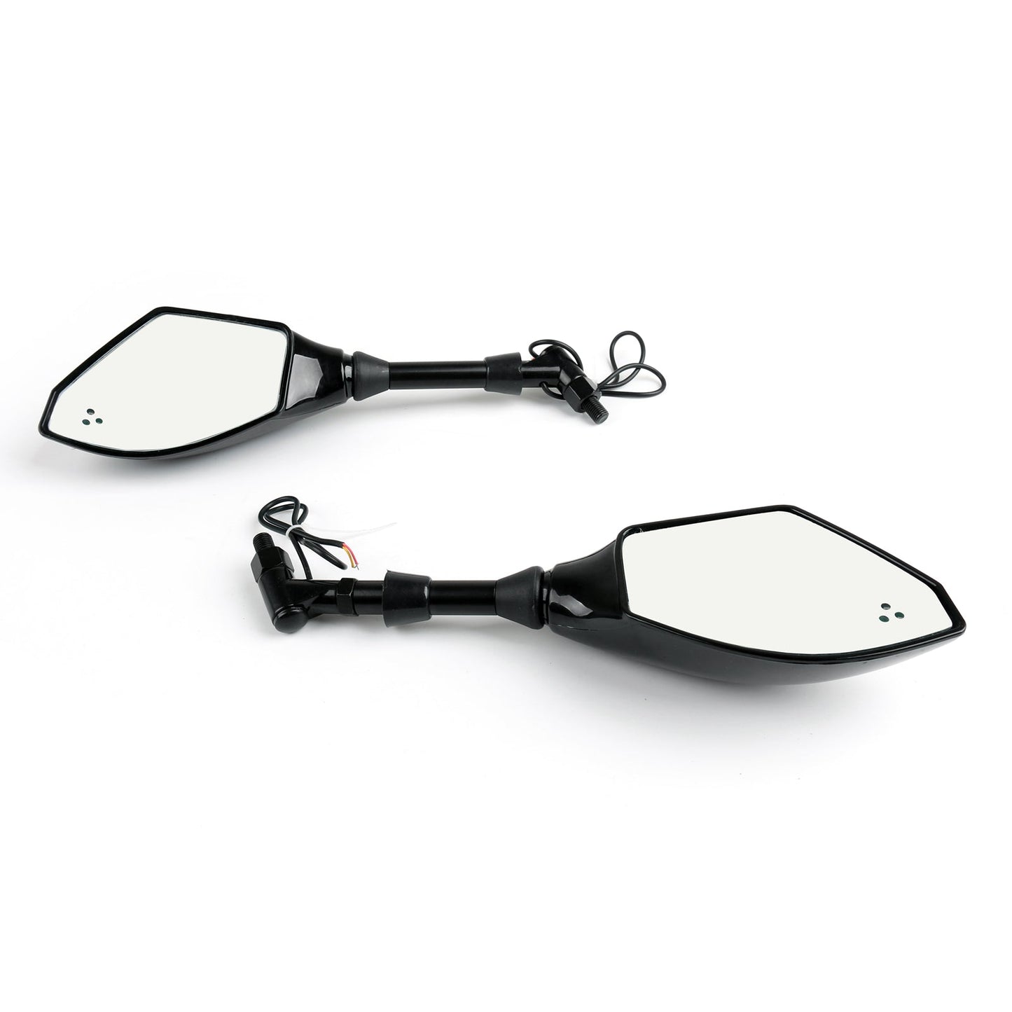 Paire de clignotants LED intégrés pour motos de 10 mm avec rétroviseurs