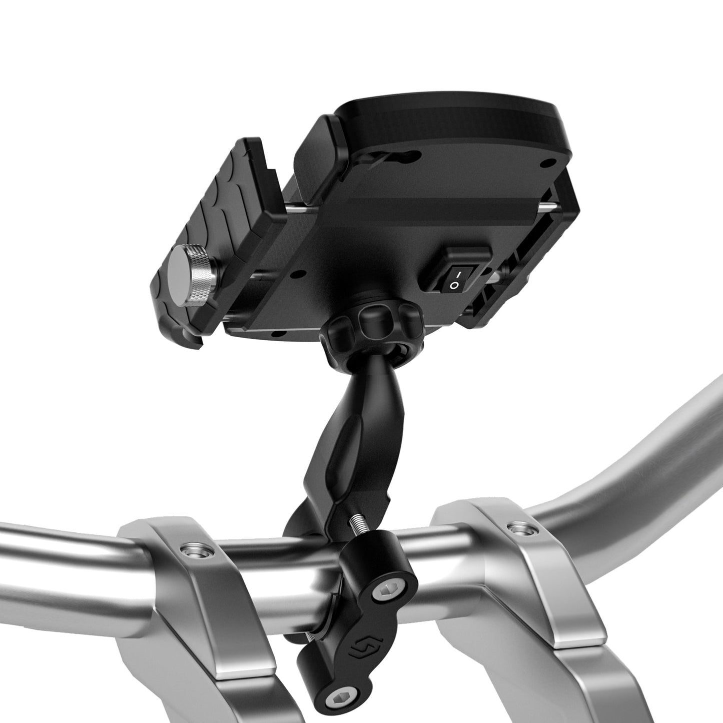 Support de charge sans fil 15 W, extension de téléphone pour moto, noir