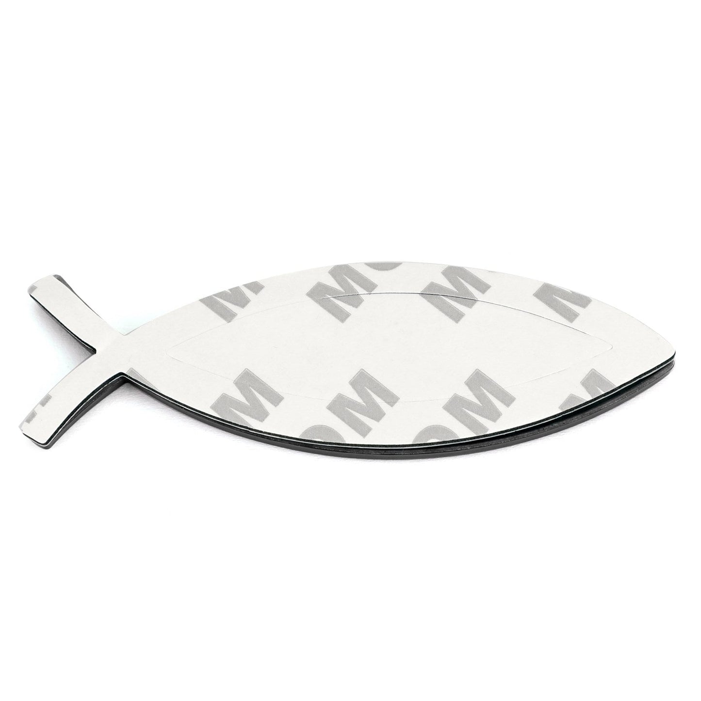 Autocollant 3D noir pour voiture, symbole chrétien de Jésus et de poisson, emblème religieux