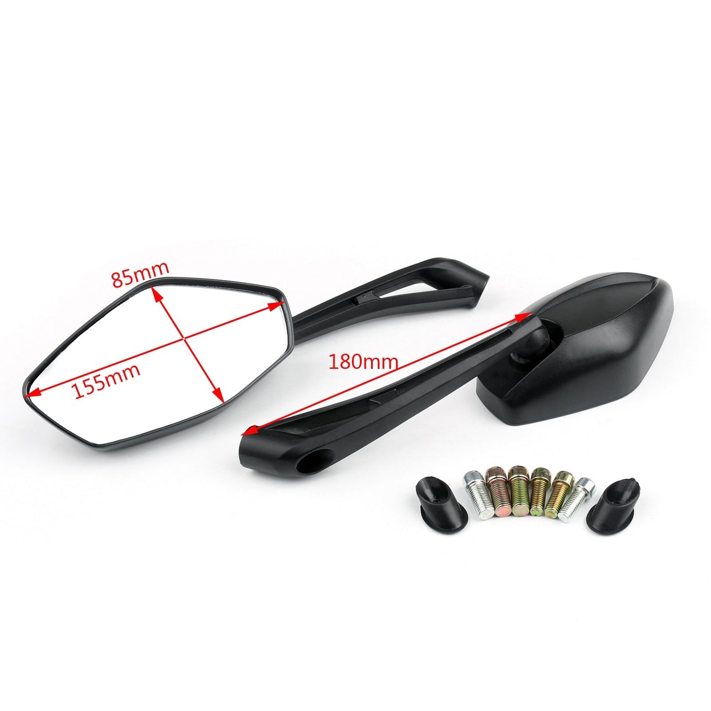 Rétroviseurs latéraux universels pour moto, scooter, vélo de route, 8 mm, 10 mm