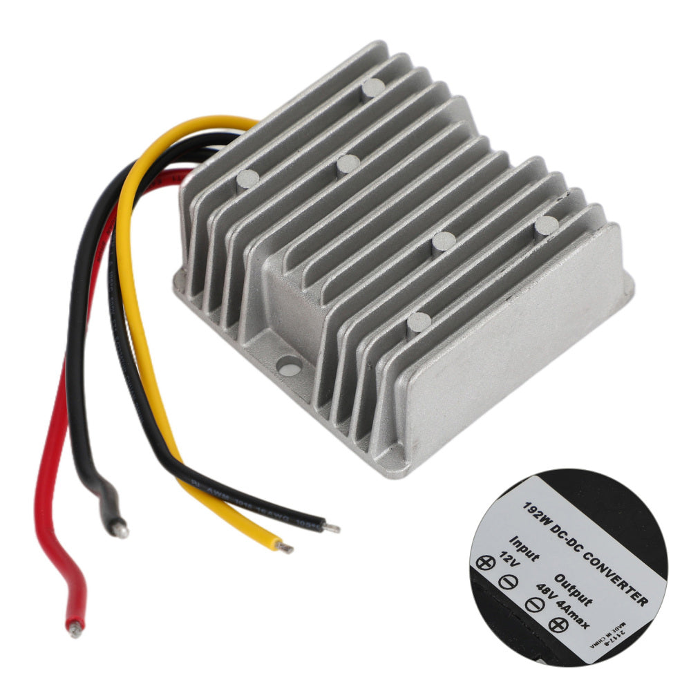 Convertisseur régulateur CC/CC étanche 12 V, jusqu'à 48 V, 4 A, 192 W