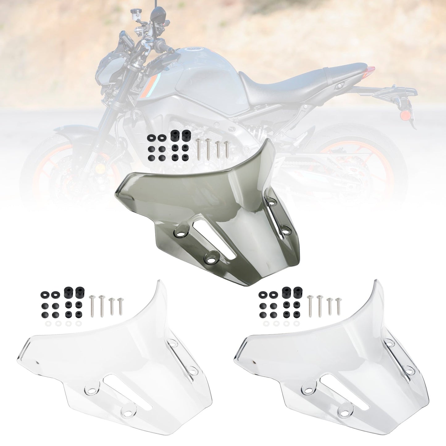 ABS Motorcycle Windshield WindScreen fit for YAMAHA MT-09 MT 09 2021-2023