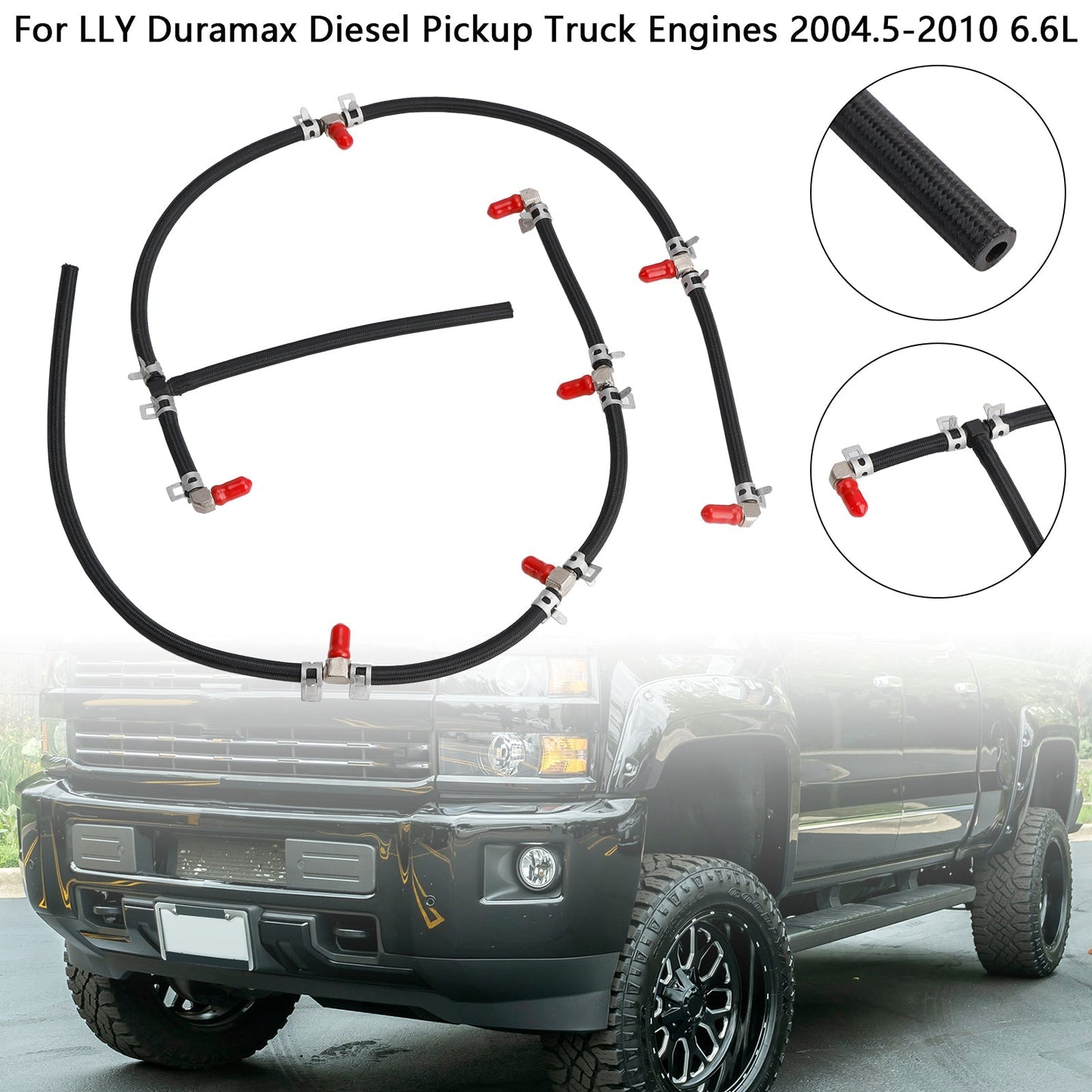 2004-2010 Duramax Diesel Truck Engines 6.6L Fuel Injector Return Line Kit 97328733 8973287331