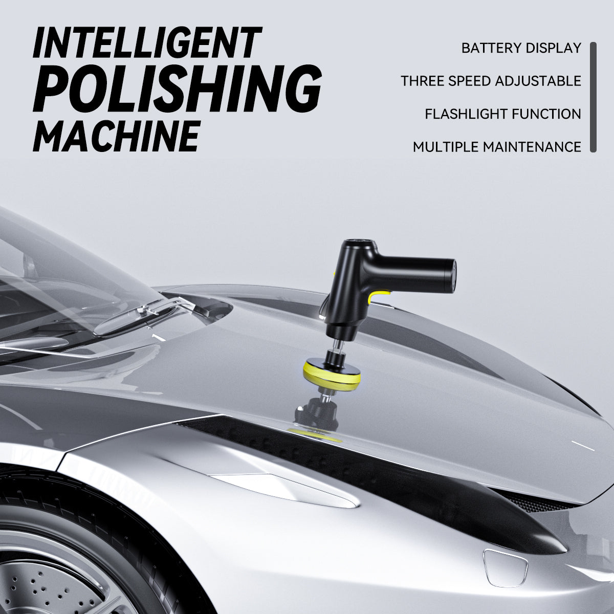 Pulidora inalámbrica con batería recargable y velocidad variable para detalles de automóviles, pulido y encerado.